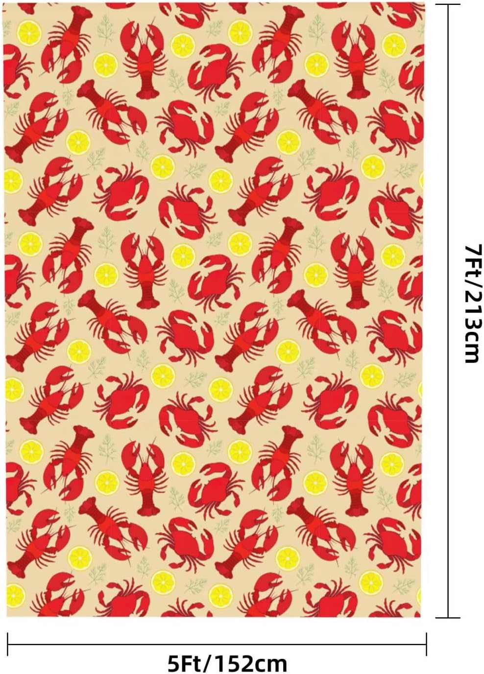 YQxwJL Lobster and Crab Print Studio Backdrop, Large Photo Backdrop for Professional Photography Studio and Events(No