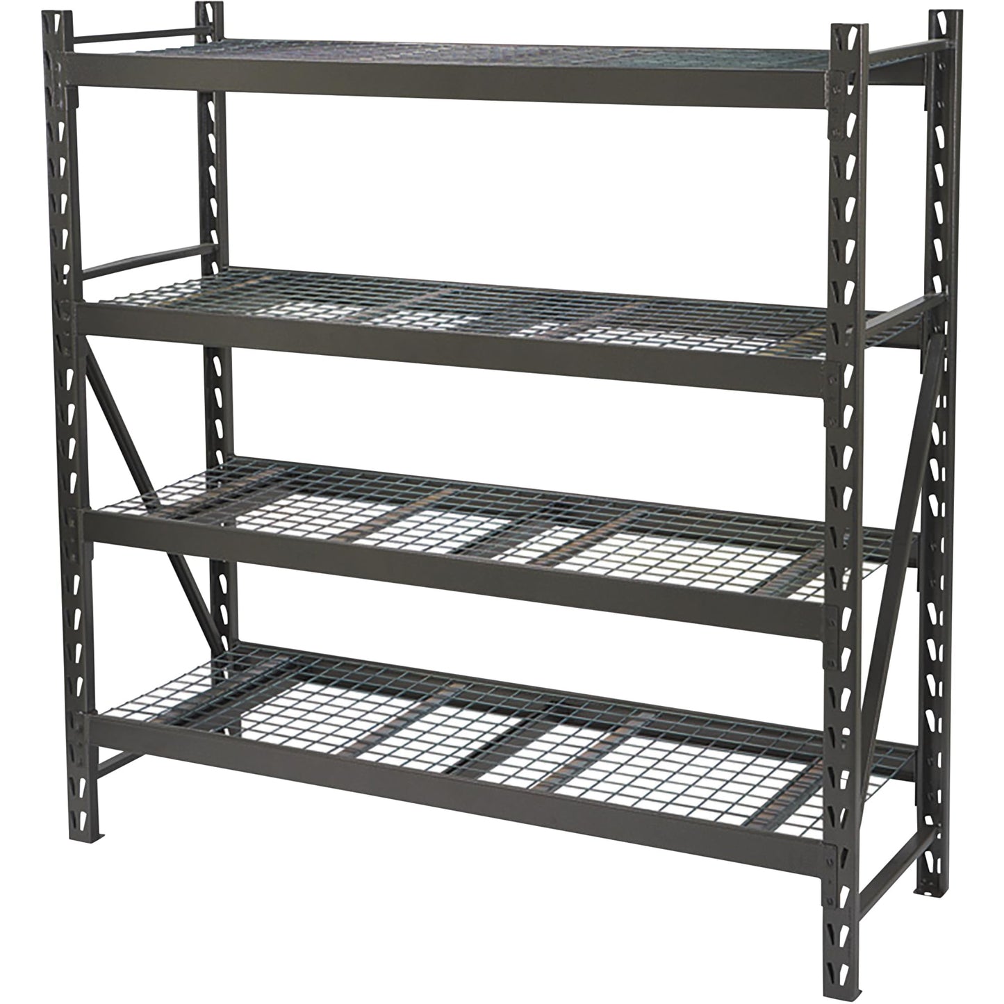 Ironton 4-Tier Industrial Steel Shelving Unit, 8,000-Pound Load Capacity, Garage Storage Rack, 77" W x 24" D x 72" H
