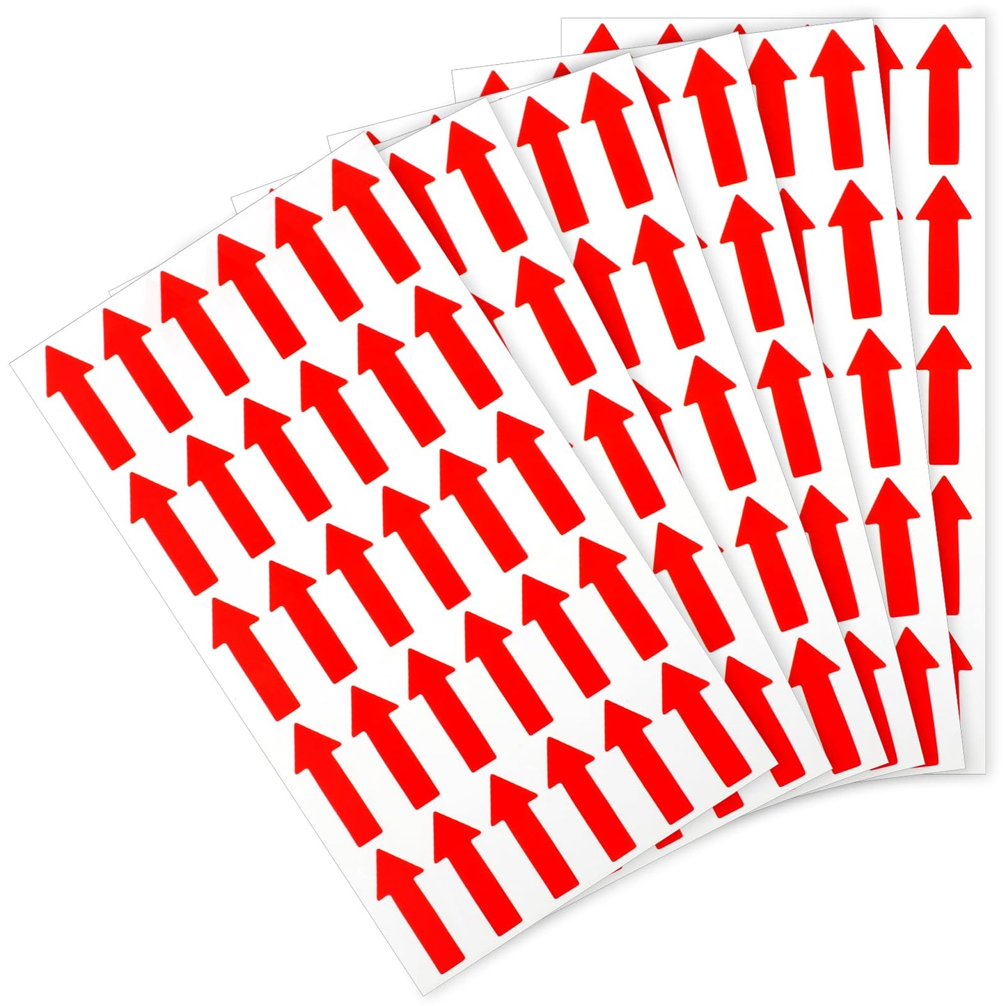 180Pcs Small Arrow Stickers 1.2 Inch Red Arrows Sticker Red Arrow Labels Direction Arroww Stickers Small Adhesive Arrows for Tax Forms, 6 Sheets, 30pcs/Sheet