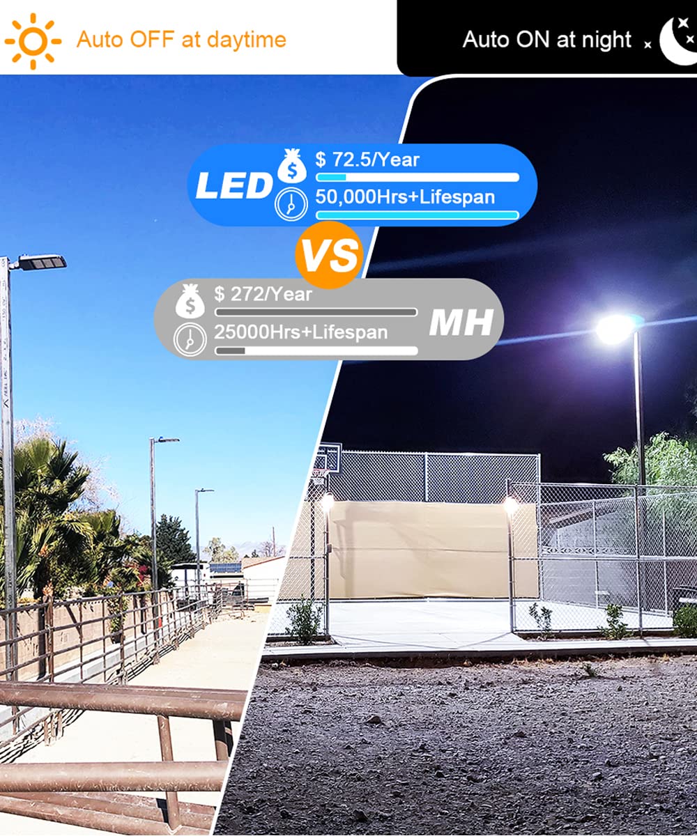 ledmo 200 Watt LED Parking Lot Light - 26,000 Lumen - 5000K Bright White - Slip Fit - with Photocell - Brown Housing