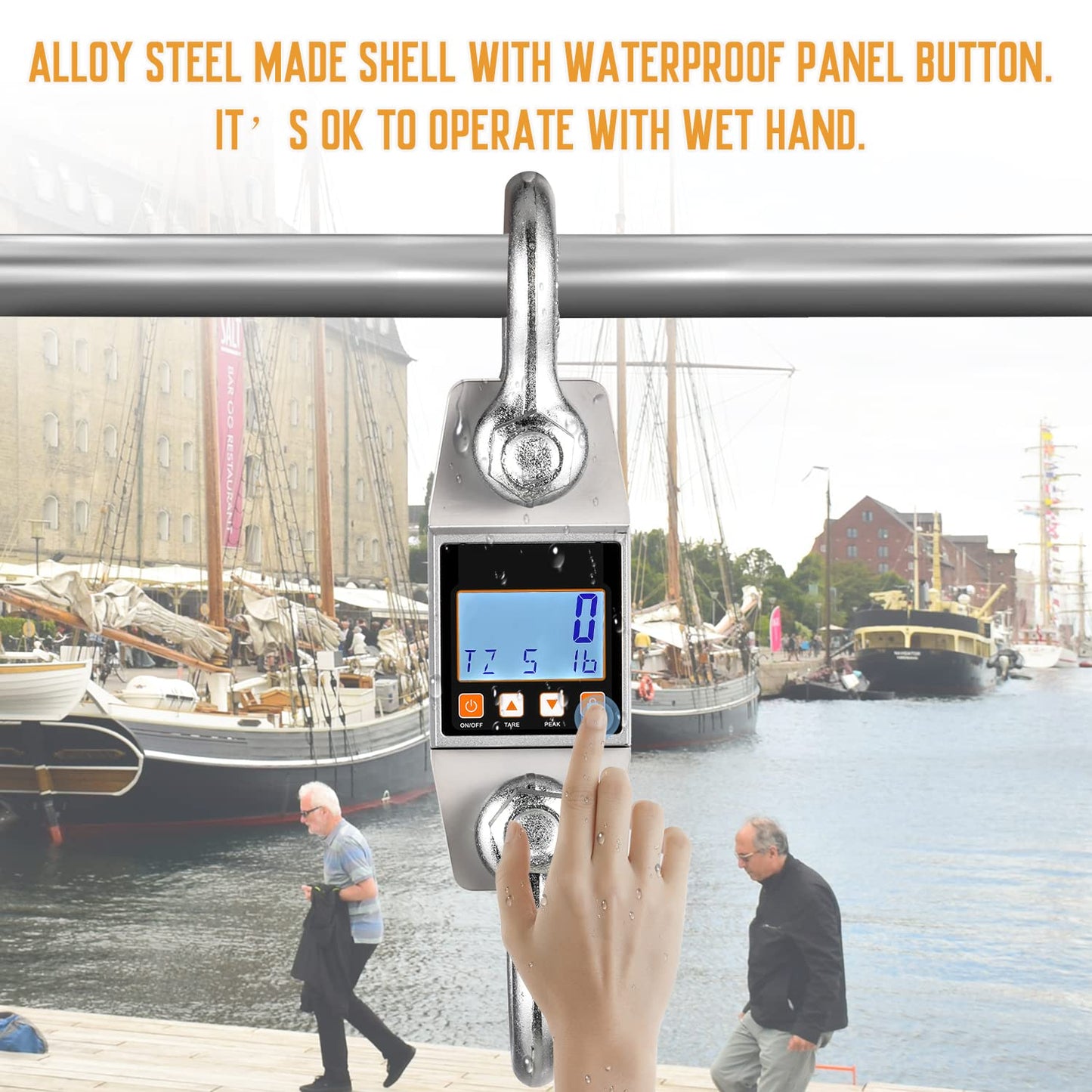 Bonvoisin Digital Crane Scale 11000lb Hanging Scale Heavy Duty Industrial Hanging Weight Scale (11000lb/5000kg)