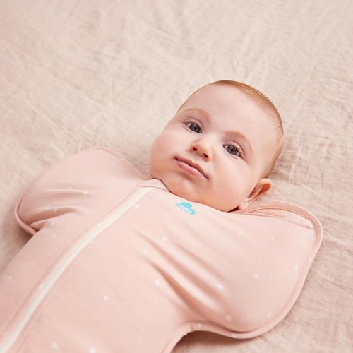 Love To Dream Swaddle UP - Baby Sleep Sack for Self-Soothing | Snug Fit, 1.0 TOG, Newborn 5-8.5 lbs, Powder Pink Twinkle