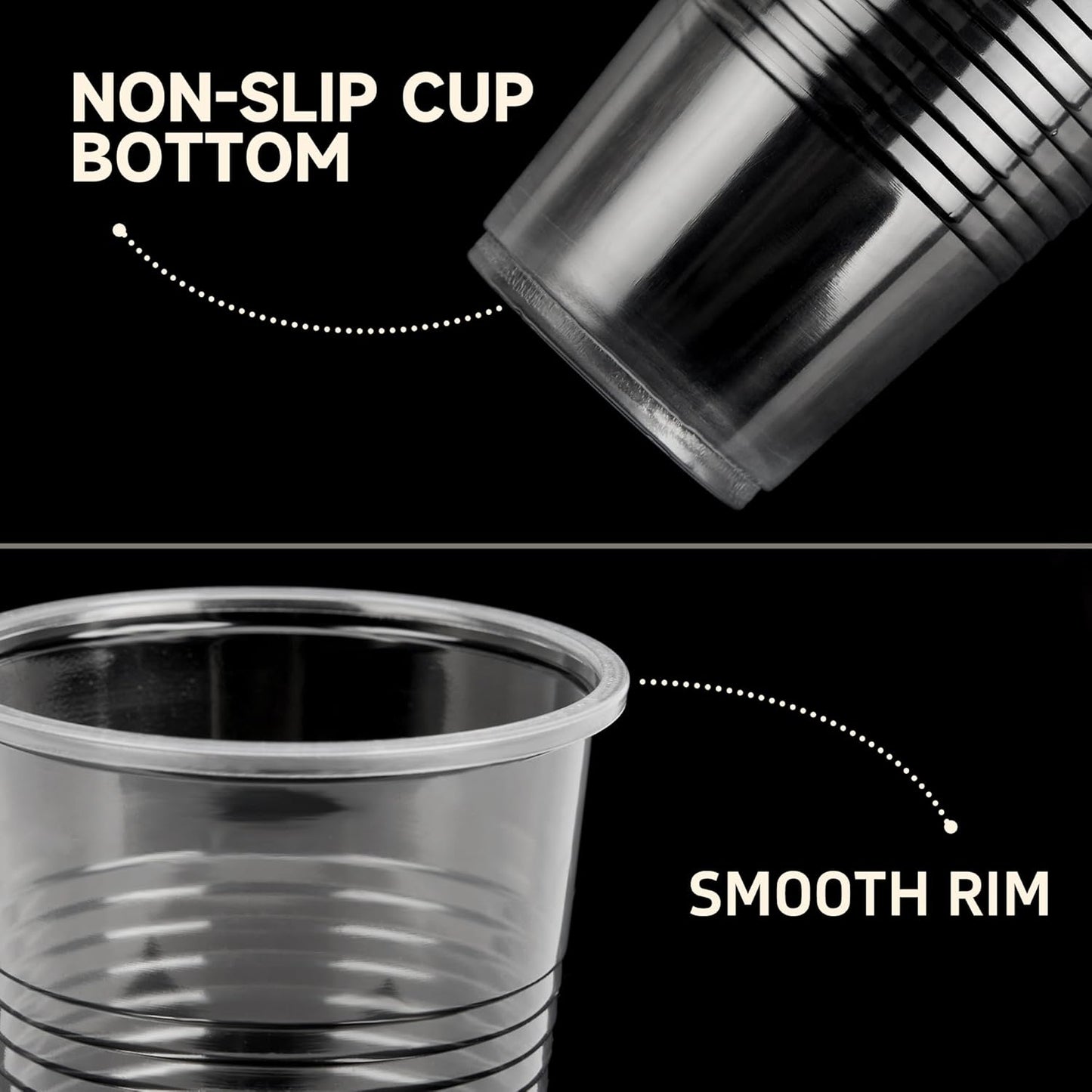 YEEHAW 9 oz Clear Plastic Cups - 500 Pack Disposable Drinking Cups for Cold Beverages | Perfect for Parties