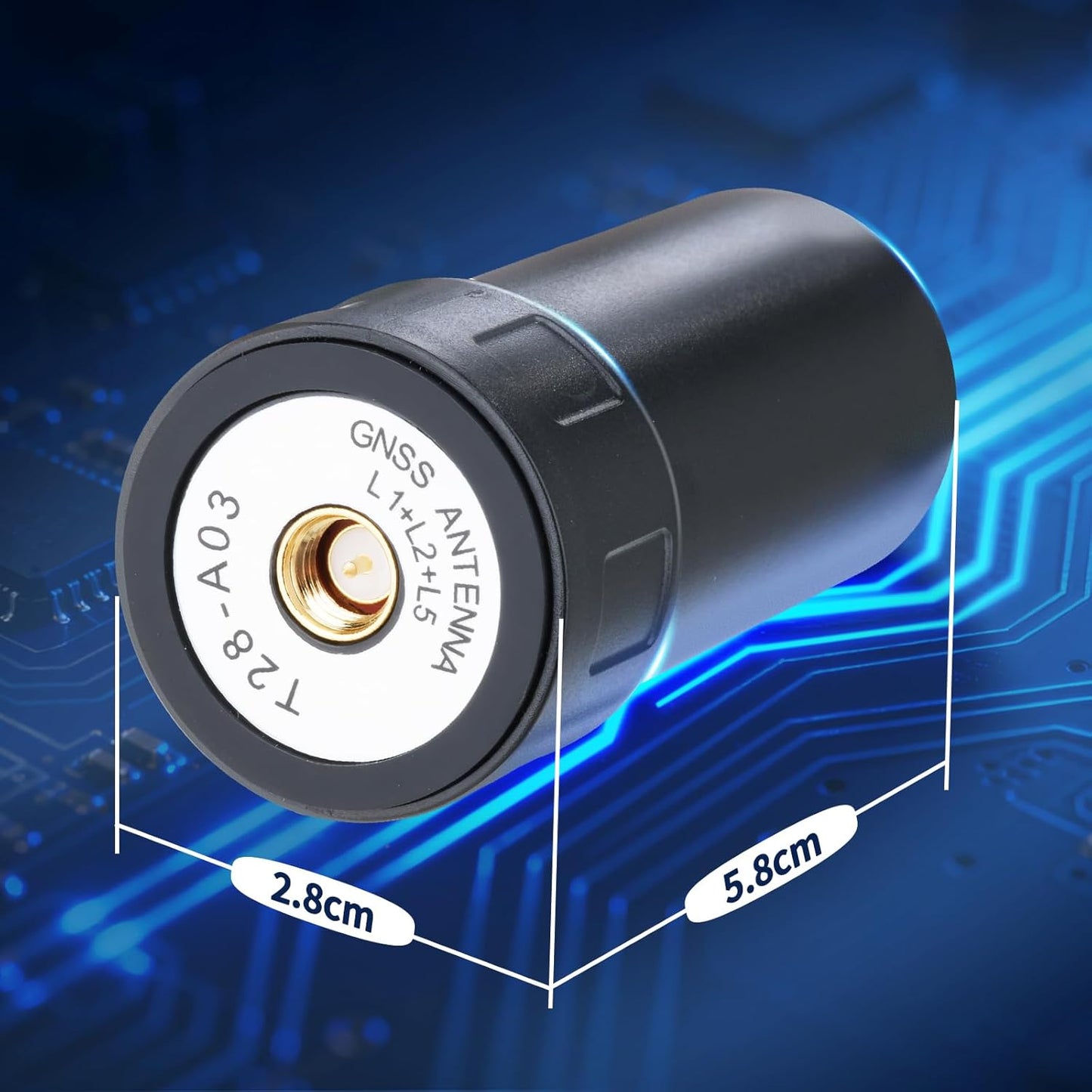 BINGFU 4-System 28dB IP65 GNSS Helix Antenna for GPS/BeiDou/GLONASS/Galileo | High Gain SMA Connector | Waterproof |