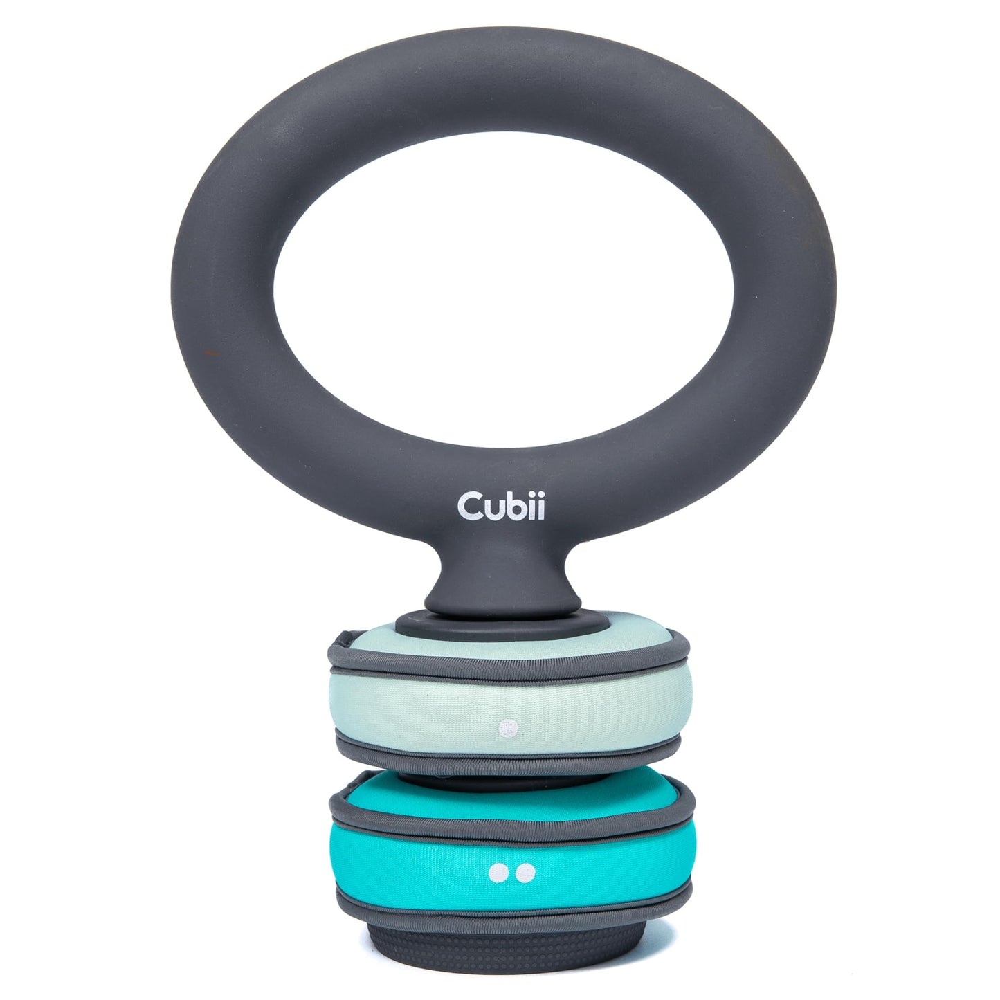 Cubii Build Adjustable Kettlebell Set - Includes Two Cubii SoftRings Removable Interchangeable Soft Weights