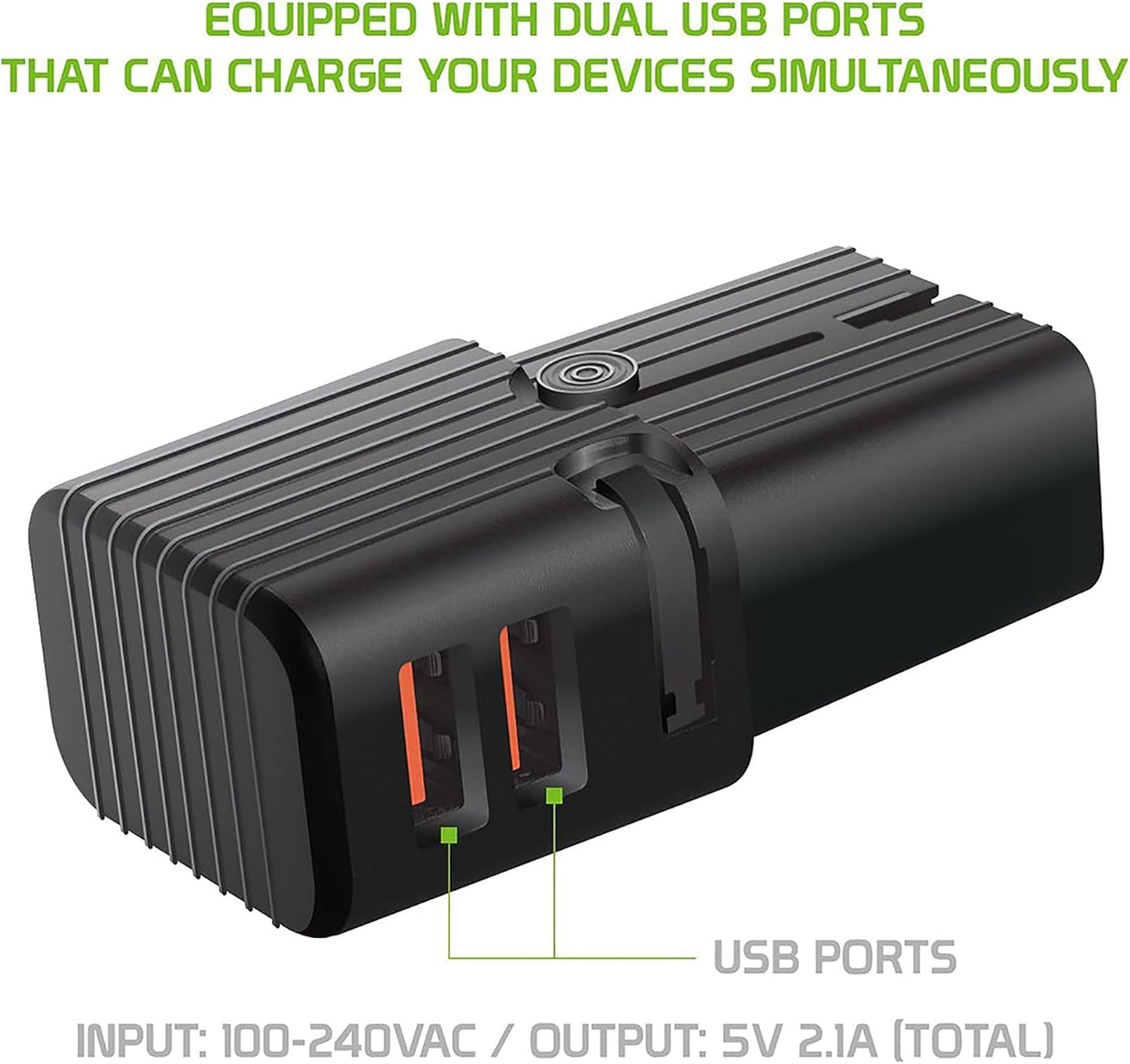 Works For One Vision by Cellet Dual Universal USB Adapter Works for Motorola One Vision for Worldwide Power and Travel