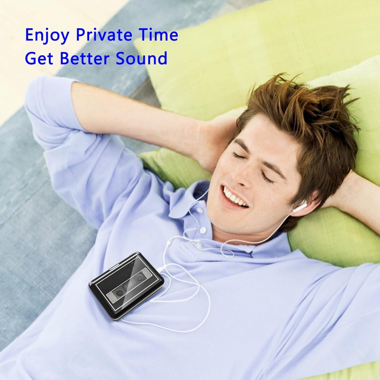 Cassette MP3 Auto-Reverse,2 Portable Player & Convert Tape to Digital Digital, Retro Tape Recorder Walkmaner with AA