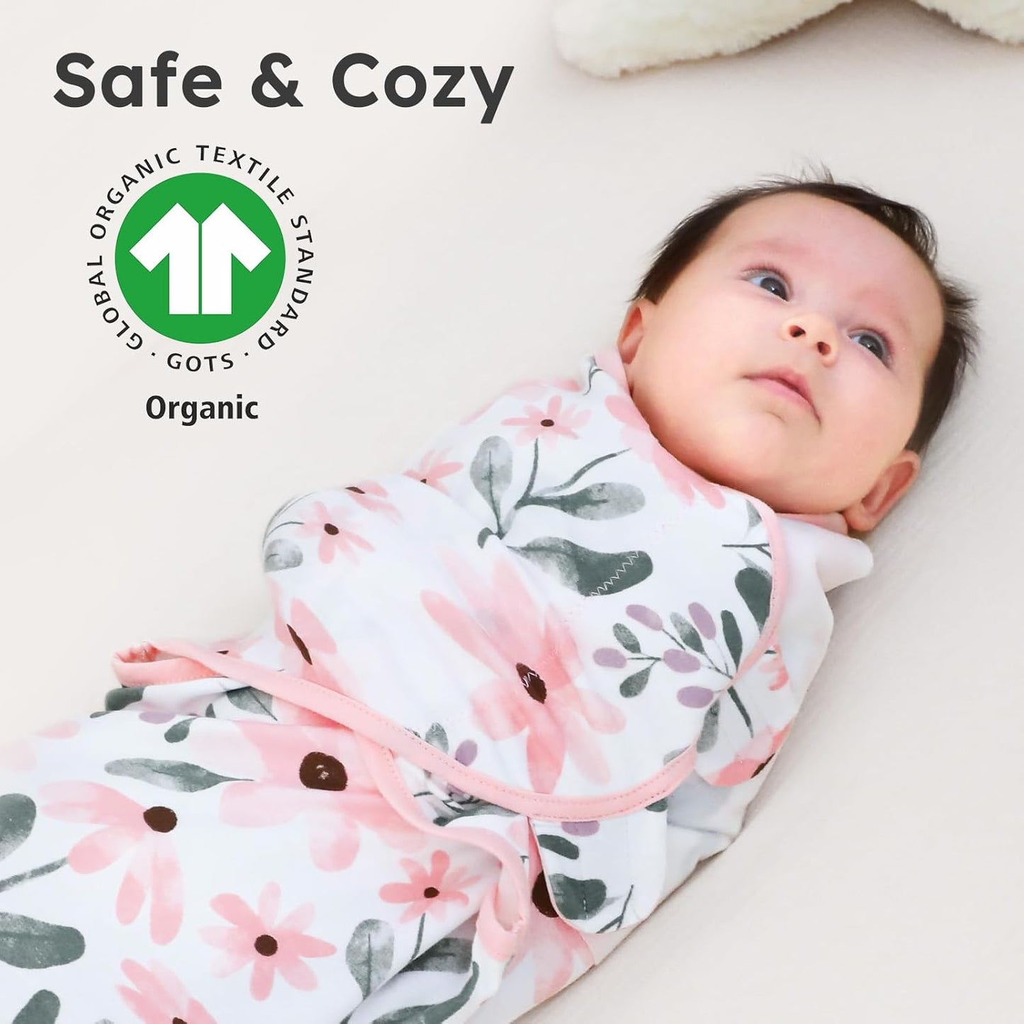 Yoofoss Baby Swaddles - 100% Cotton Adjustable Swaddle Sack | Breathable Soft 3-Pack for Newborns (0-3 Months)