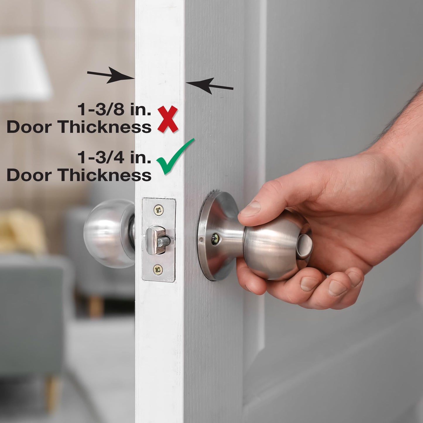 Prime-Line U 9588 Stainless Steel Lock and Door Reinforcement Plate for 1-3/4 In. Thick Doors, Stainless Steel Finish (Single Pack)