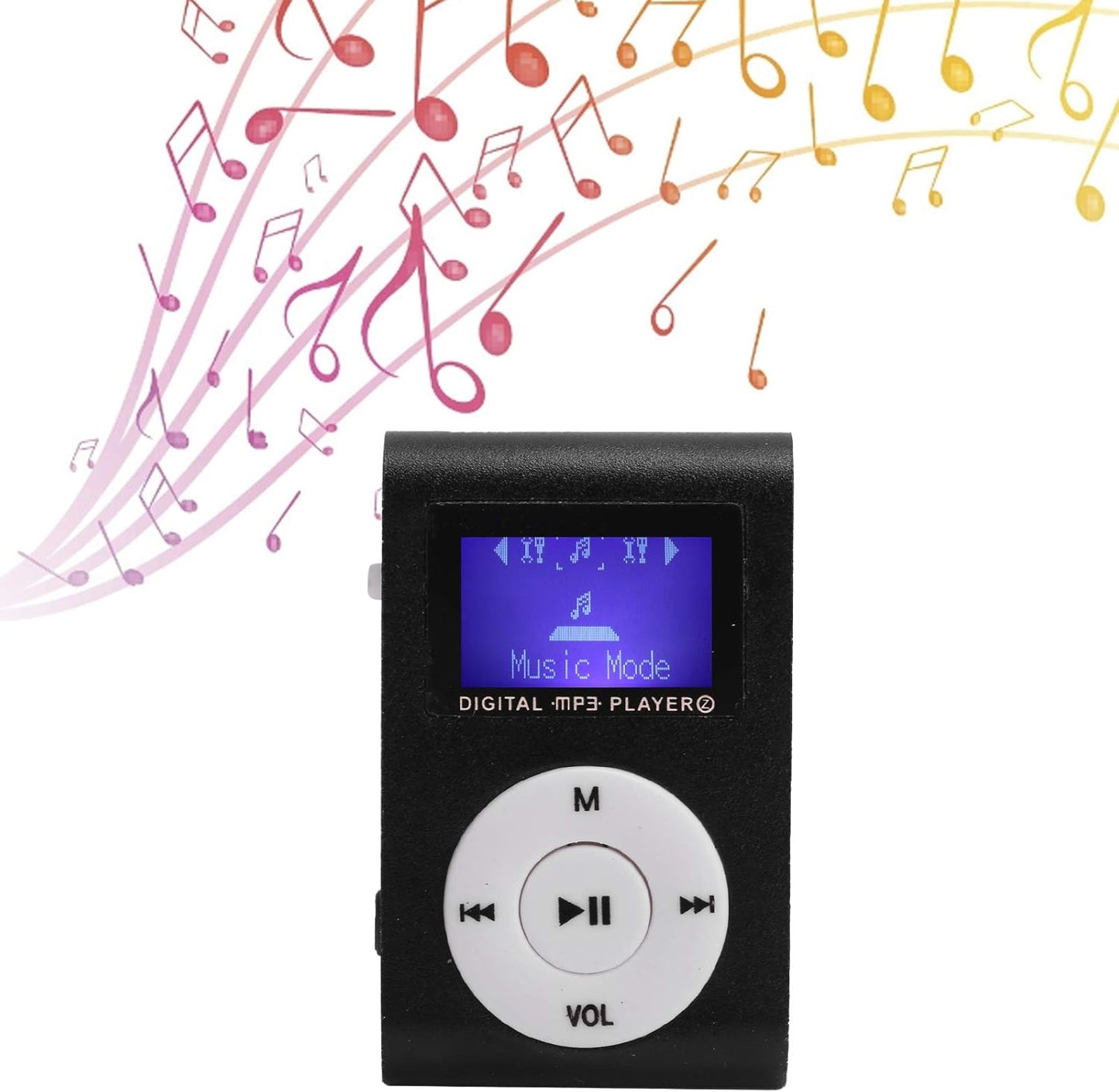 Fabul MP3,Support 32GB MP3 Long Battery Life Memory Card LCD Display Back Clip Player Game for Walking Walking Sport