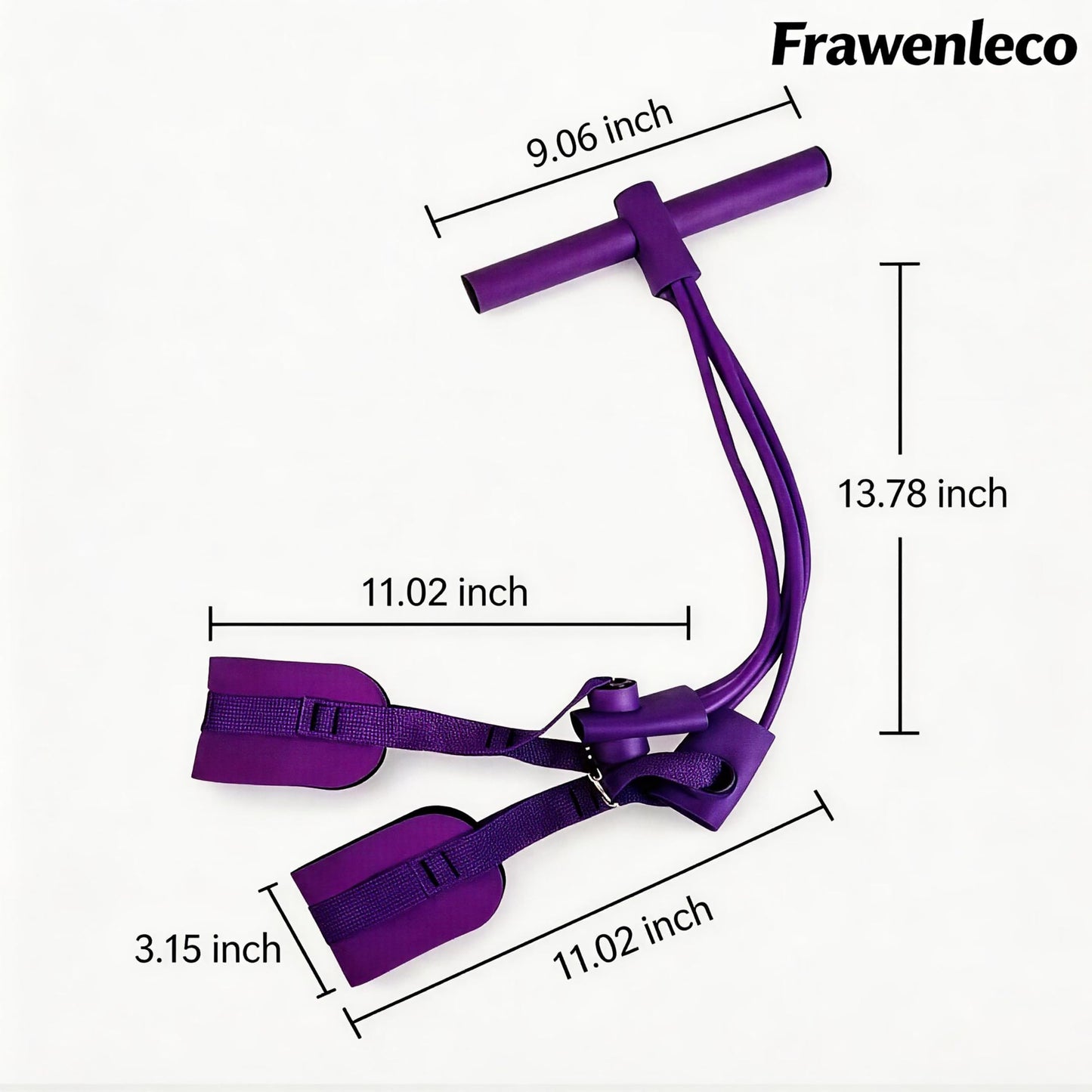 FRAWENLECO Fitness Resistance Bands with 4 Tube Pedal Ankle Puller, Elastic Yoga Pedal Stretch Band for Exercise, AB Training, Sit Up Equipment