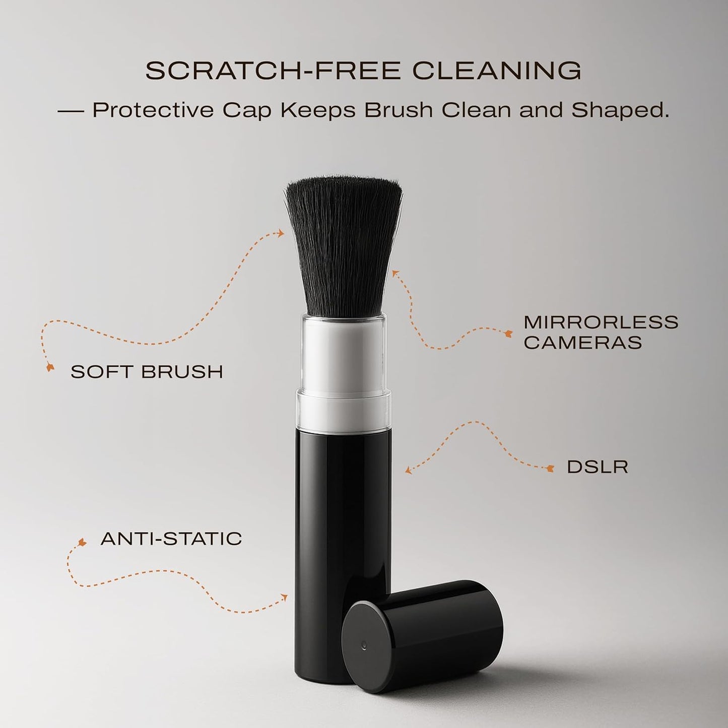 C Coiro 3in 1 100ml, Camera Lens Cleaning Kit Lens Cleaner Spray Soft Brush & Microfiber Cloth DSLR, Mirrorless Camera