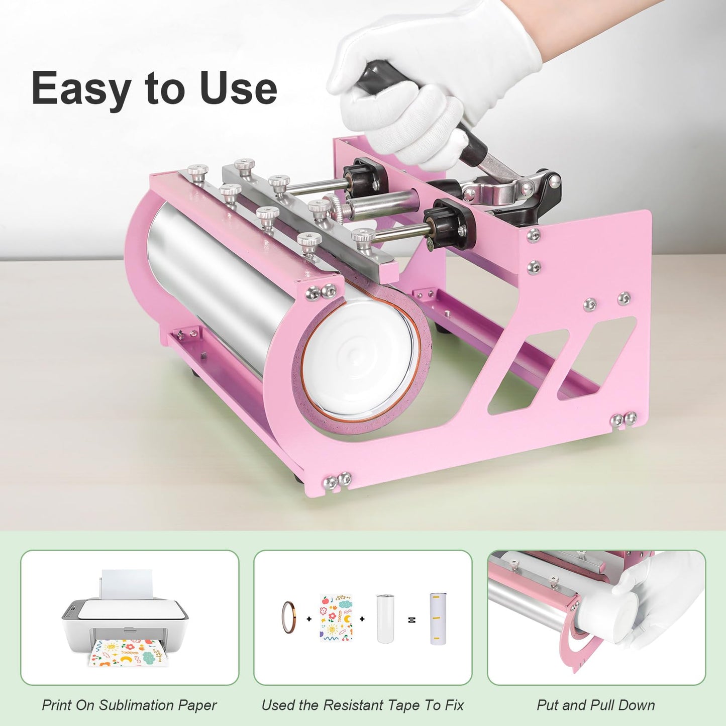 Seeutek Heat Press 5in 1 Heat Press Machine 12x15 Inch Sublimation T Shirt Pressing with 30OZ 20OZ Tumbler Heat Press 360° Swing Away Multifunction Heat Transfer Combo for T-Shirts, Hats, Mugs, Plates