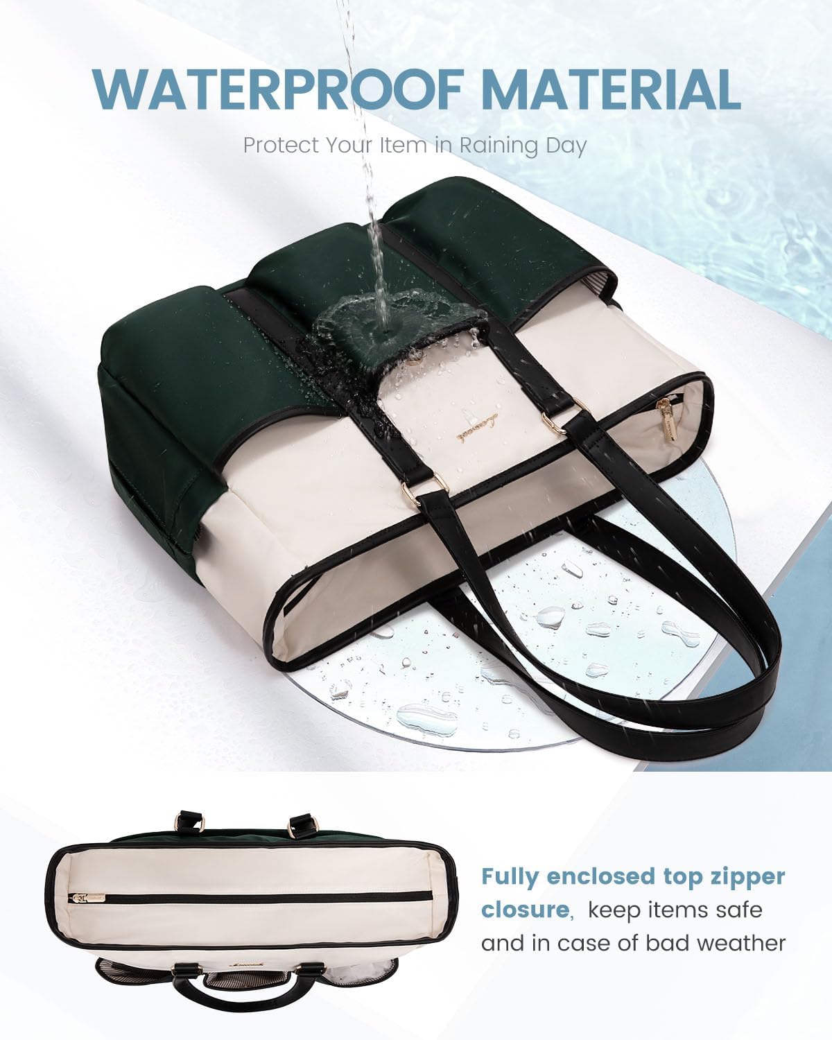 LOVEVOOK 15.6 Inch Tote Bag for Women Work, Laptop Bag for Women,Utility Everything Bag For Travel College Daily