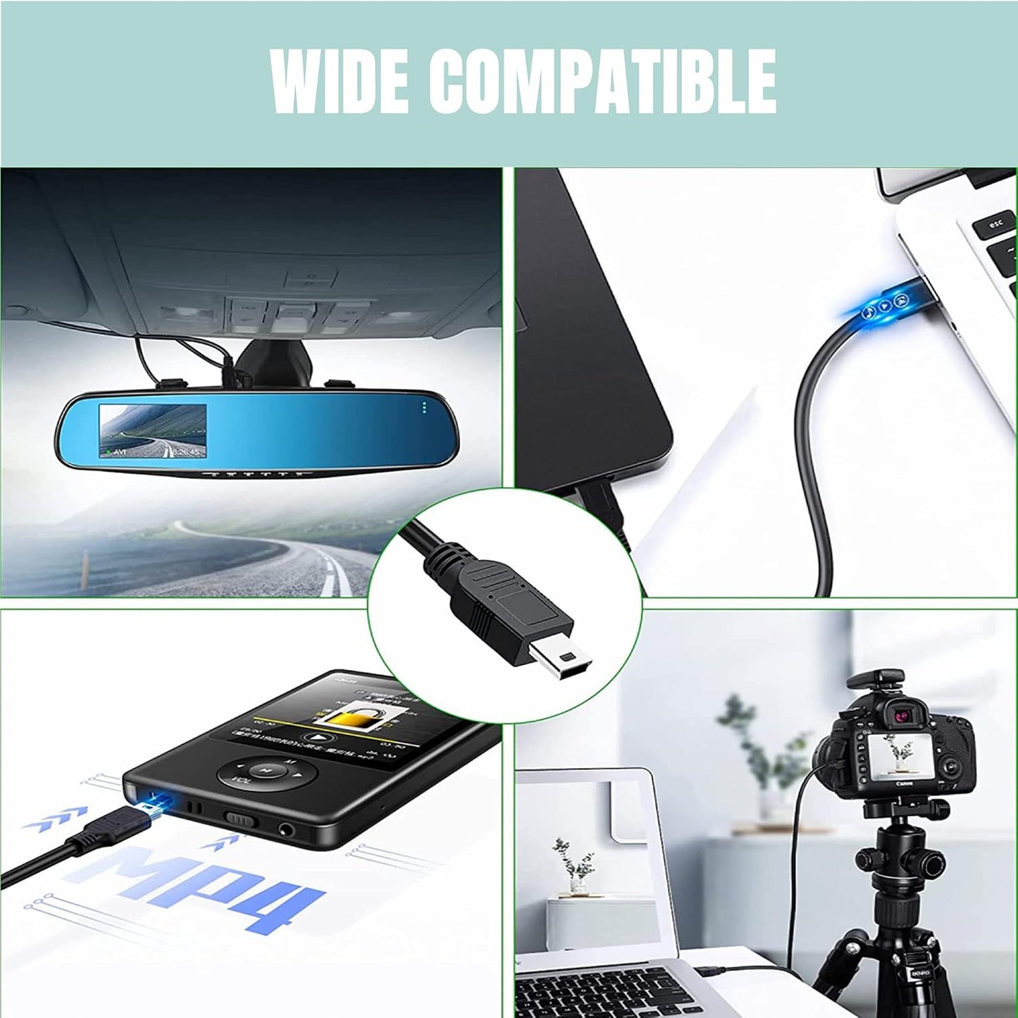 3.3ft Mini-8pin DSLR-A100 A100 USB PC Data Sync Cable Cord for Sony Camera Alpha K DSLR Kit