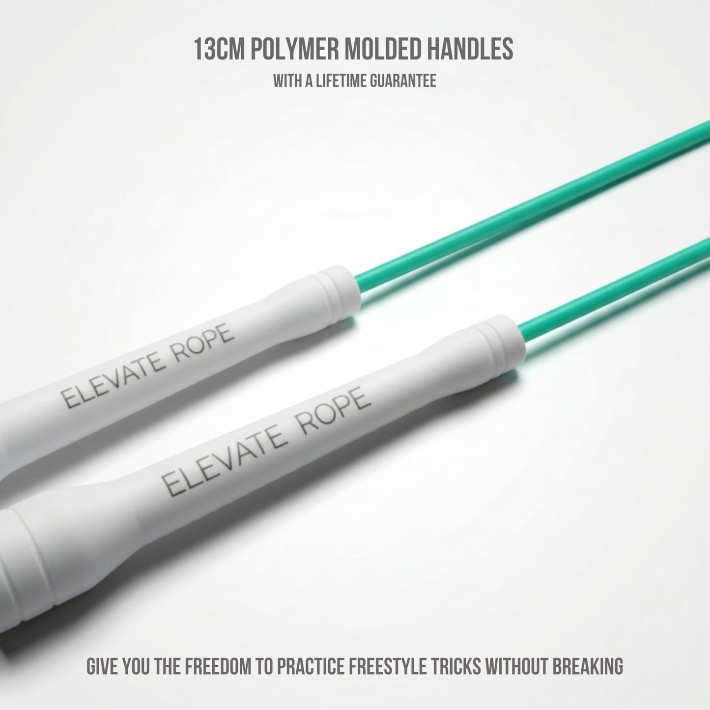 Elevate Rope Professional Speed Rope - 3m Adjustable Skipping rope, 5mm PVC with Nylon Core for Cardio, Double Unders & Crossfit - Durable Jump Rope Used for Indoor/Outdoor Training. (Turquoise)