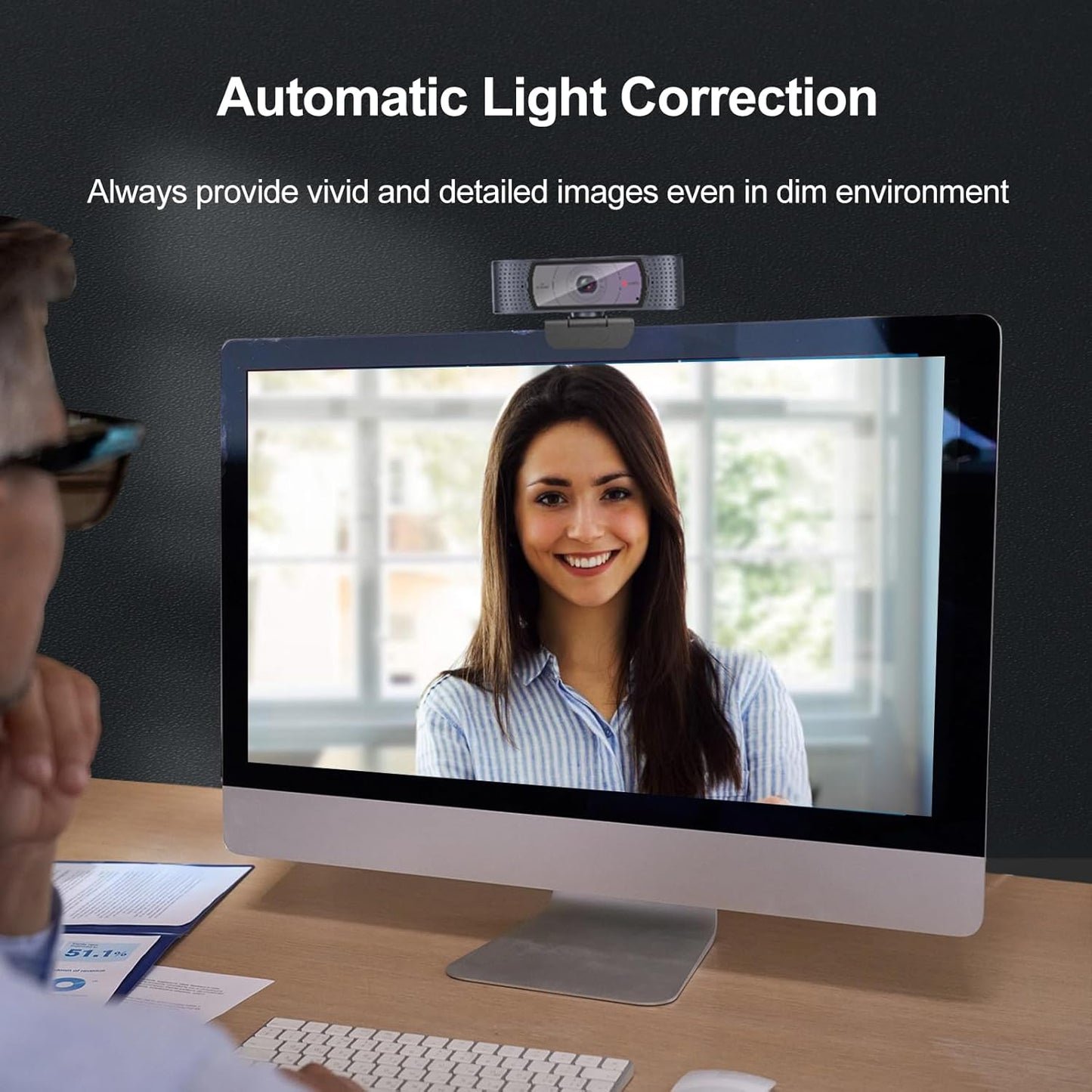 Angetube 1080P 2 2025 HD Webcam with Microphone, Computer Camera, Mics, USB Type-A & A-to-C Adapter, Plug & Play USB PC