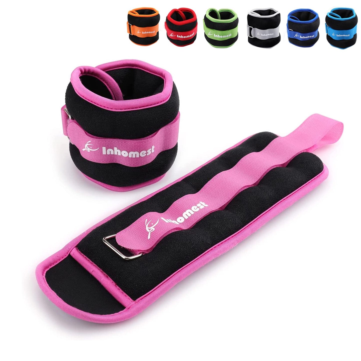 Inhomest Ankle Weights, 1.5 LB 1 Pair Purple Wrist Arm Leg Weights for Women Men Kids for Strength Training, Jogging, Gym Workout, Aerobics, Physical Therapy (Purple - 3 lbs Pair)