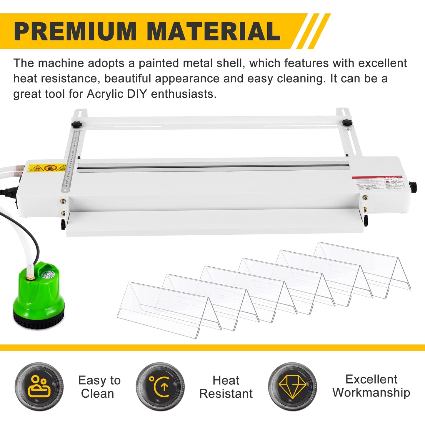 24inch Acrylic PVC Plastic Bender Acrylic Bending Machine with Adjustable Length&Angle, 24" Plastic Sheet Bender 60cm Acrylic Strip Bender Heater 0-85℃ 110V