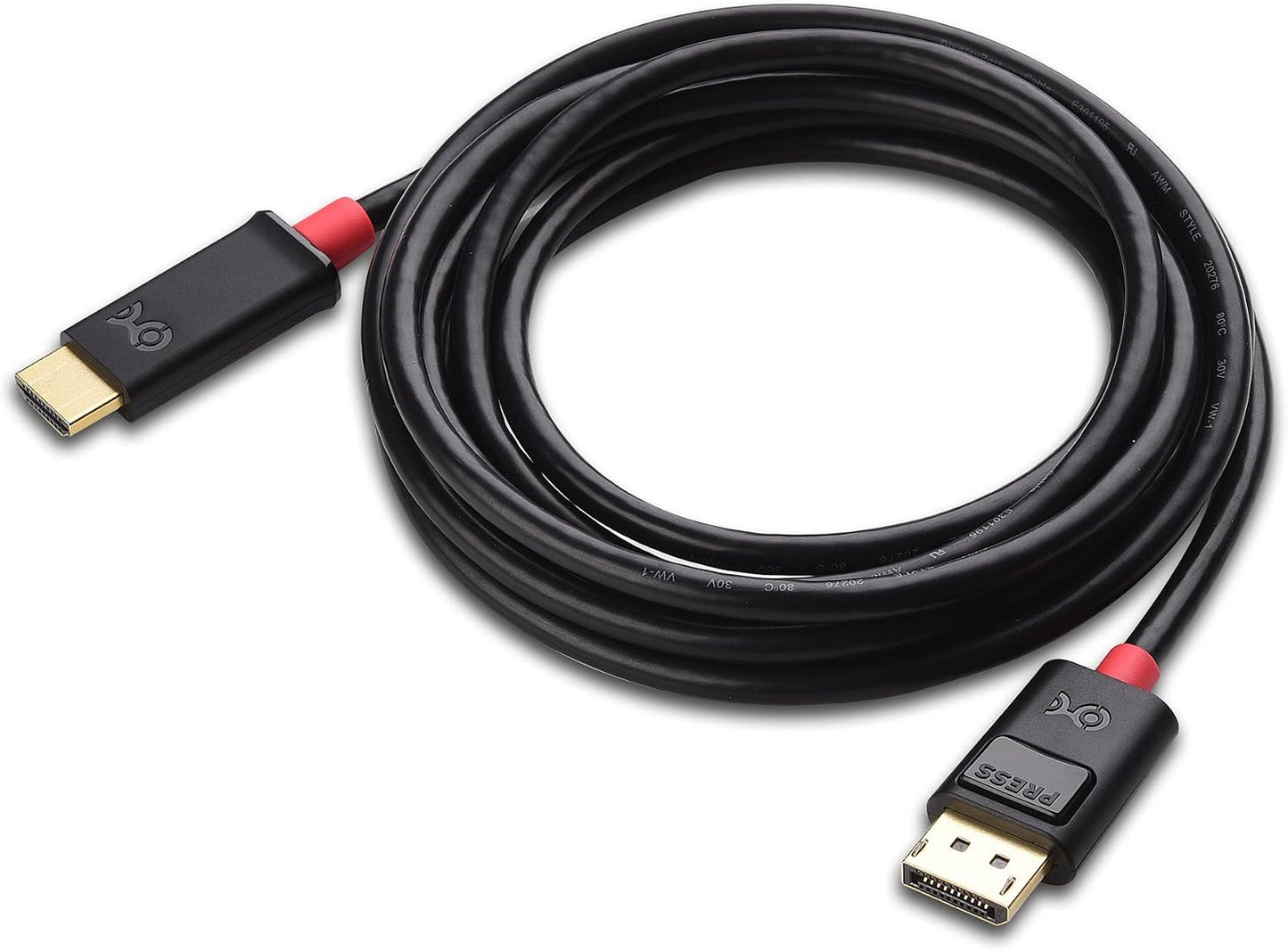 4K 10ft, Cable Matters Unidirectional DisplayPort to HDMI Cable - Gold-Plated DP to HDMI Cable, Display Port