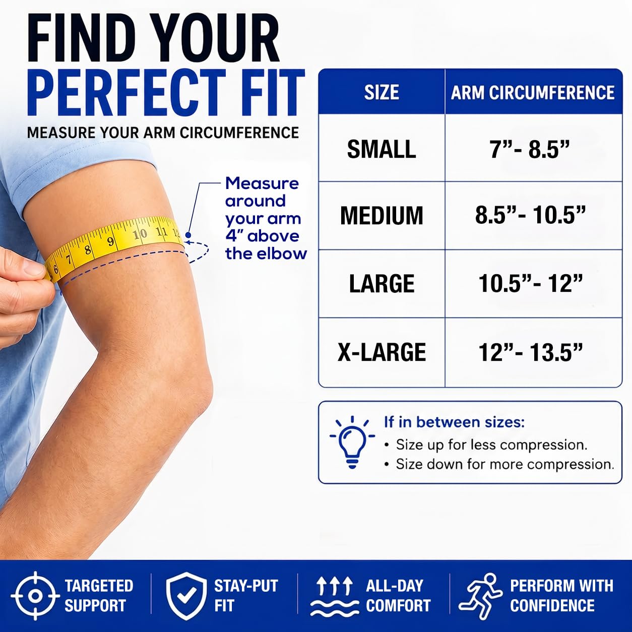 SB SOX Compression Elbow Brace (Pair) – Great Support That Stays in Place – for Tennis Elbow, Tendonitis, Arthritis, Golfers Elbow – Perfect for Weightlifting, Sports, Any Use (Black/Gray, Large)