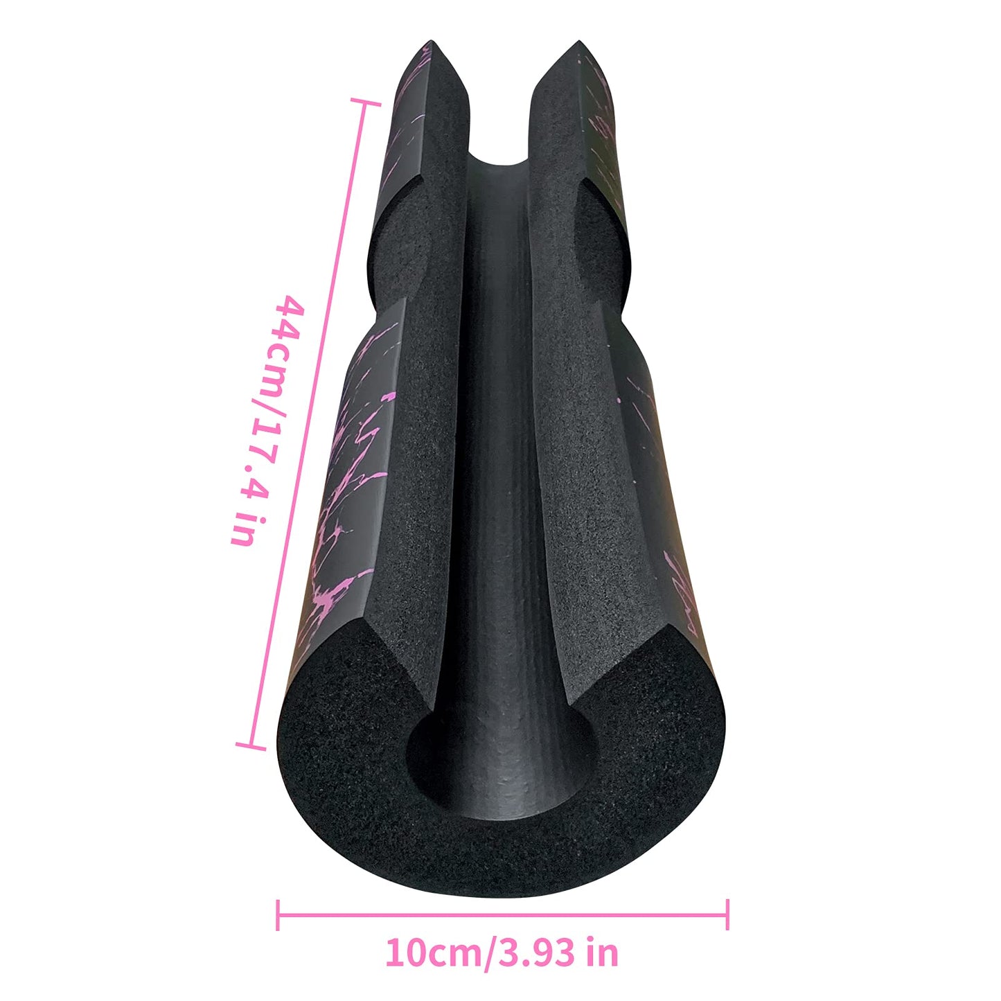 Tojayer Squat Pad Barbell Pad - Neck & Shoulder Protective Foam Workout Weight Lifting Bar Cushion for Lunges & Hip Thrusts, Fit Standard and Olympic Bars Perfectly, Pink Marble