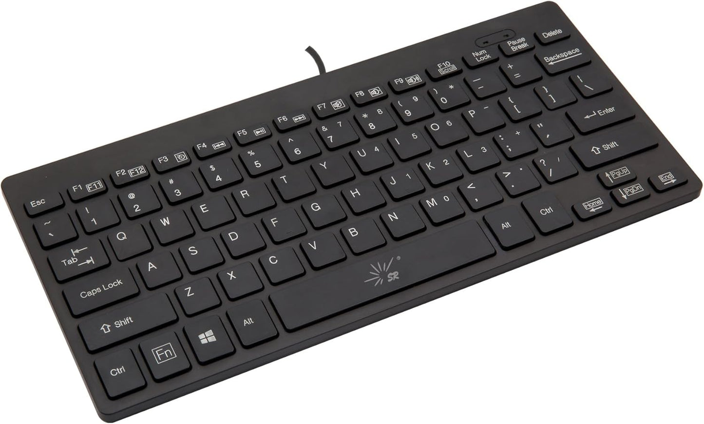 SR 78 Mini Keyboard Wired Thin Light Keys USB Multimedia Small for Pc Computer Laptop