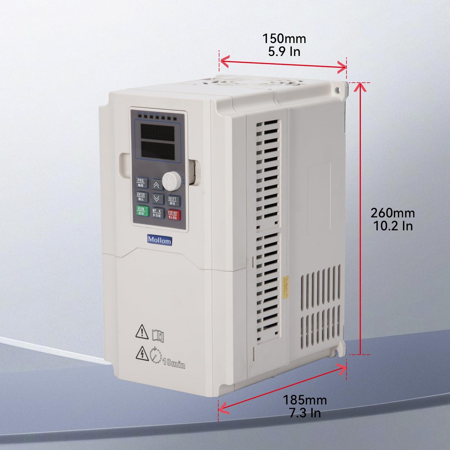 MOLLOM VFD 220V 7.5KW 32A 10HP Single or Three Phase Input to 3 Phase 0-3000 Hz Output Variable Frequency Drive Control Inverter for Spindle Motor CNC Speed Control