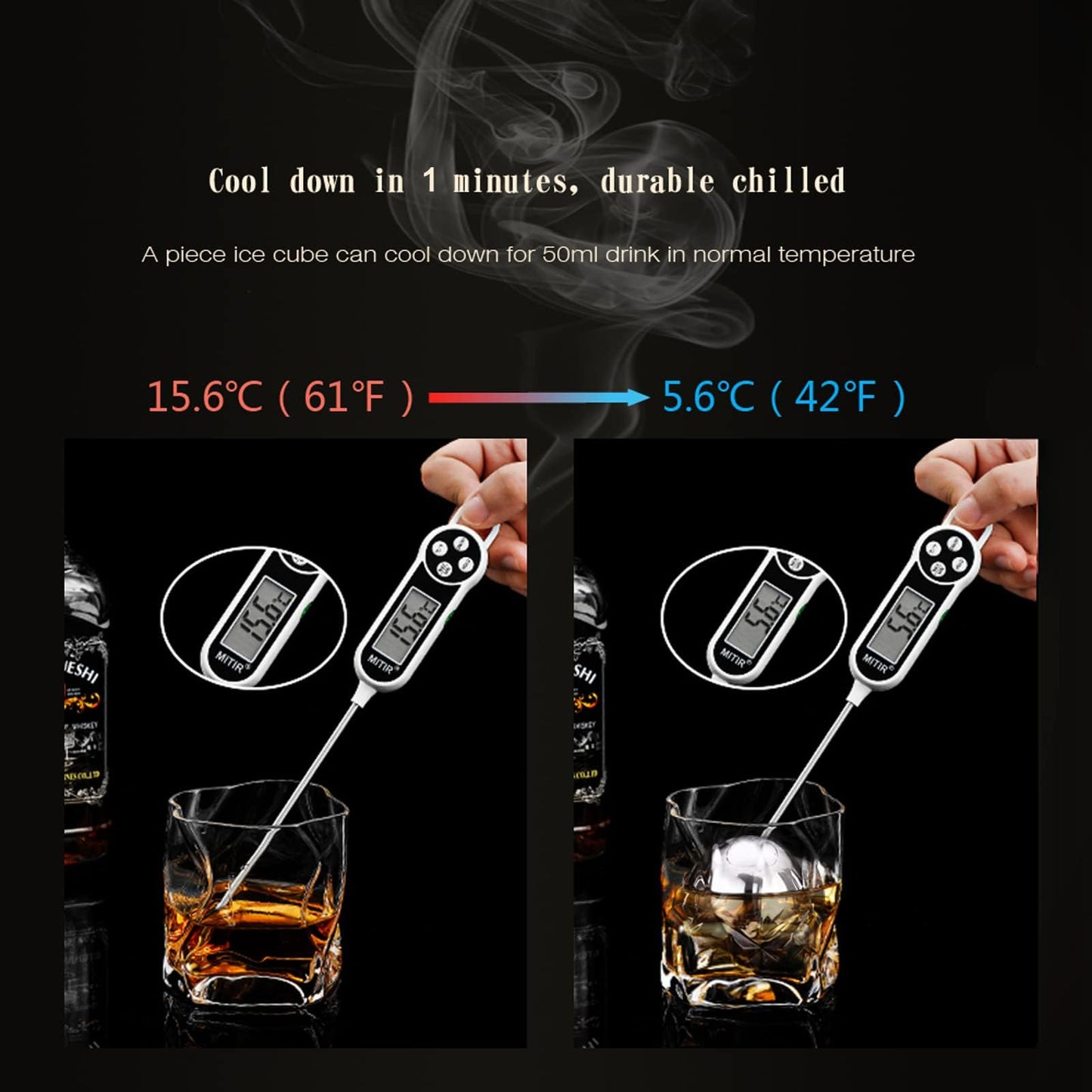 Reusable Metal Ice Cubes for Drinks - Stainless Steel Ice Round Balls, for birthday gifts for men, boyfriend and housewarming gifts