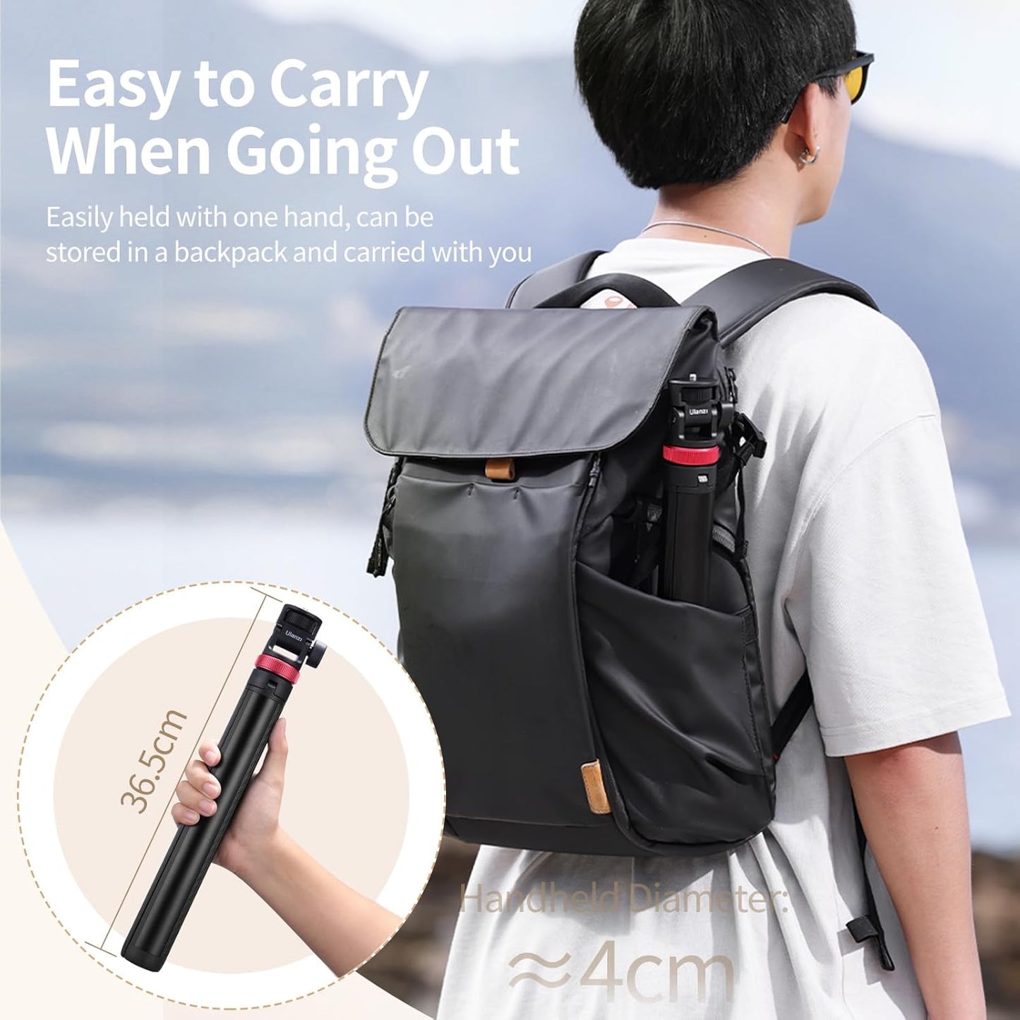VIJIM MT-79 81" 1/4" 360 Pocket3 Extendable Photography Light Stand, Portable Adjustable Light Tripod with Screw, Ball