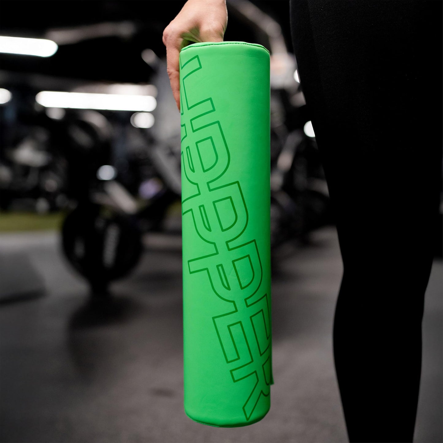 UPPPER Barbell Pad for Hip Thrusts and Glute Bridges - 1.5” Thick Foam for Comfort and Support, Secure Hook-and-Loop Closure - Fits Olympic & Standard Bars | Premium Fitness Gear (Neon Green)