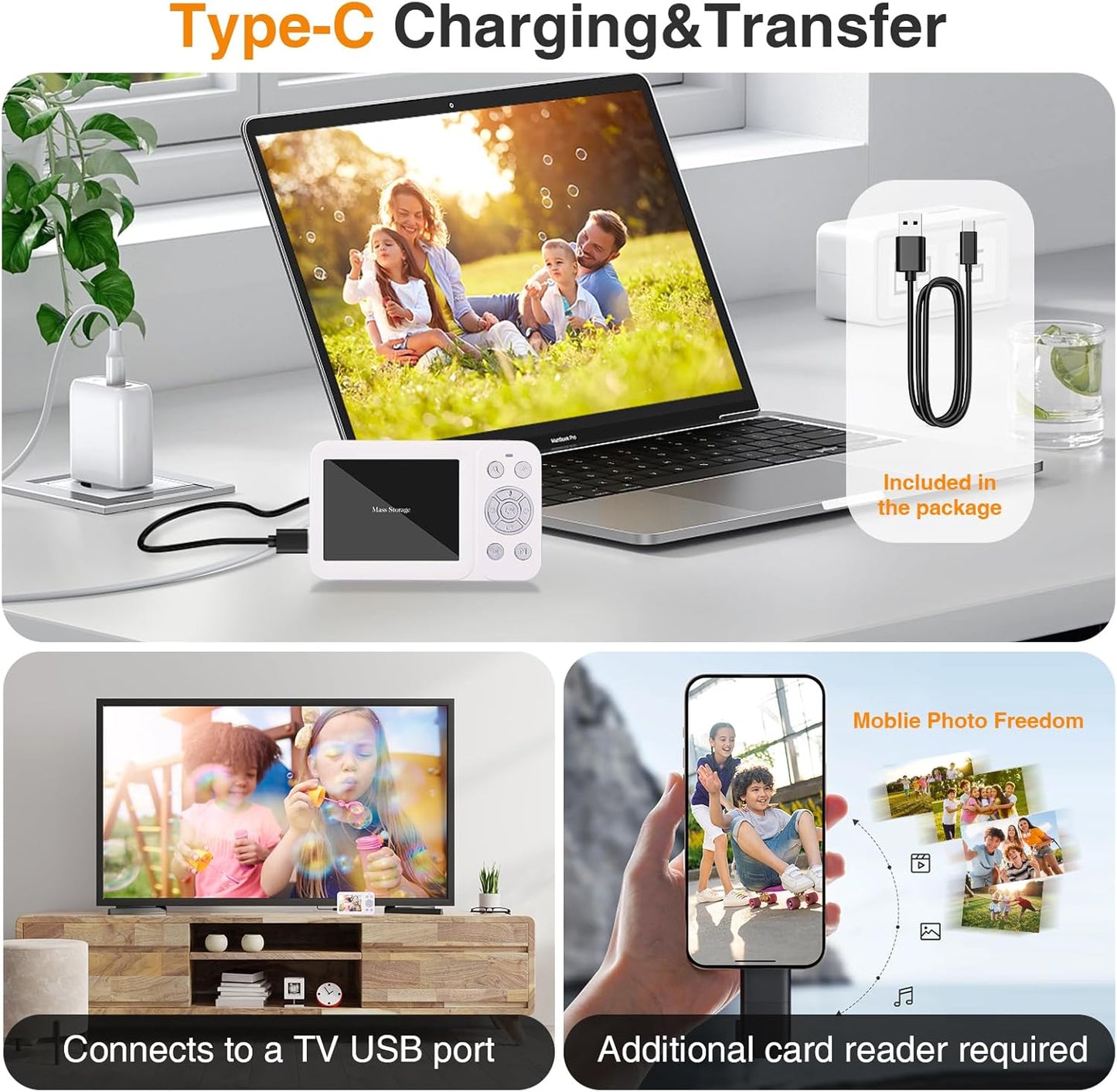 VisionX 4K 7-12, 64MP 32GB 18X 2 Digital Camera for Kids Ages Point and Shoot Digital Camera for Vlogging with SD Card