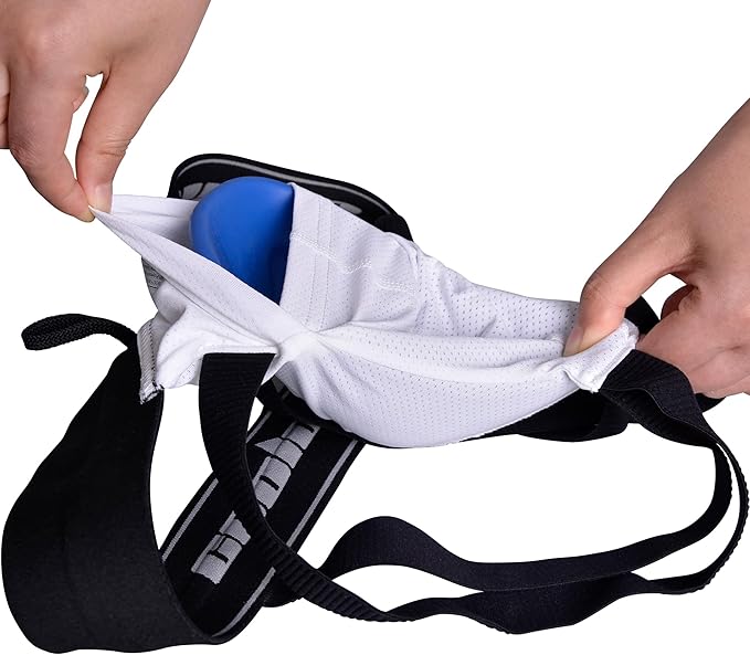 COOLOMG MMA Jock Straps with Cup for Men Adult 4-Straps Athletic Supporters with Groin Cup for BJJ Boxing Muay Thai Wrestling