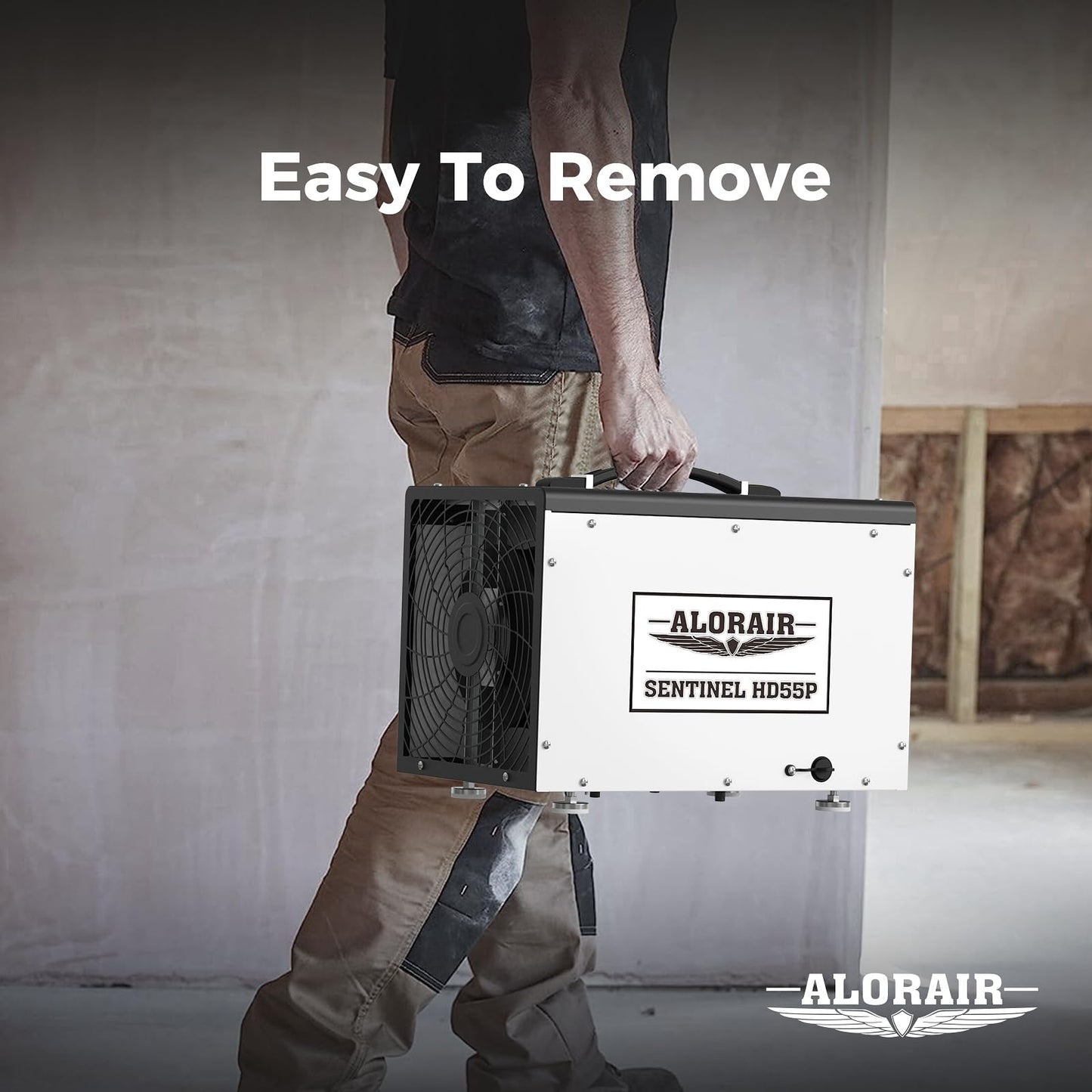 ALORAIR 120 PPD Crawl Space Dehumidifier with Pump, Commercial Basement Dehumidifier with Drain Hose, Compact Portable Auto Defrost Dehumidifier for Crawlspace and Under-House Use