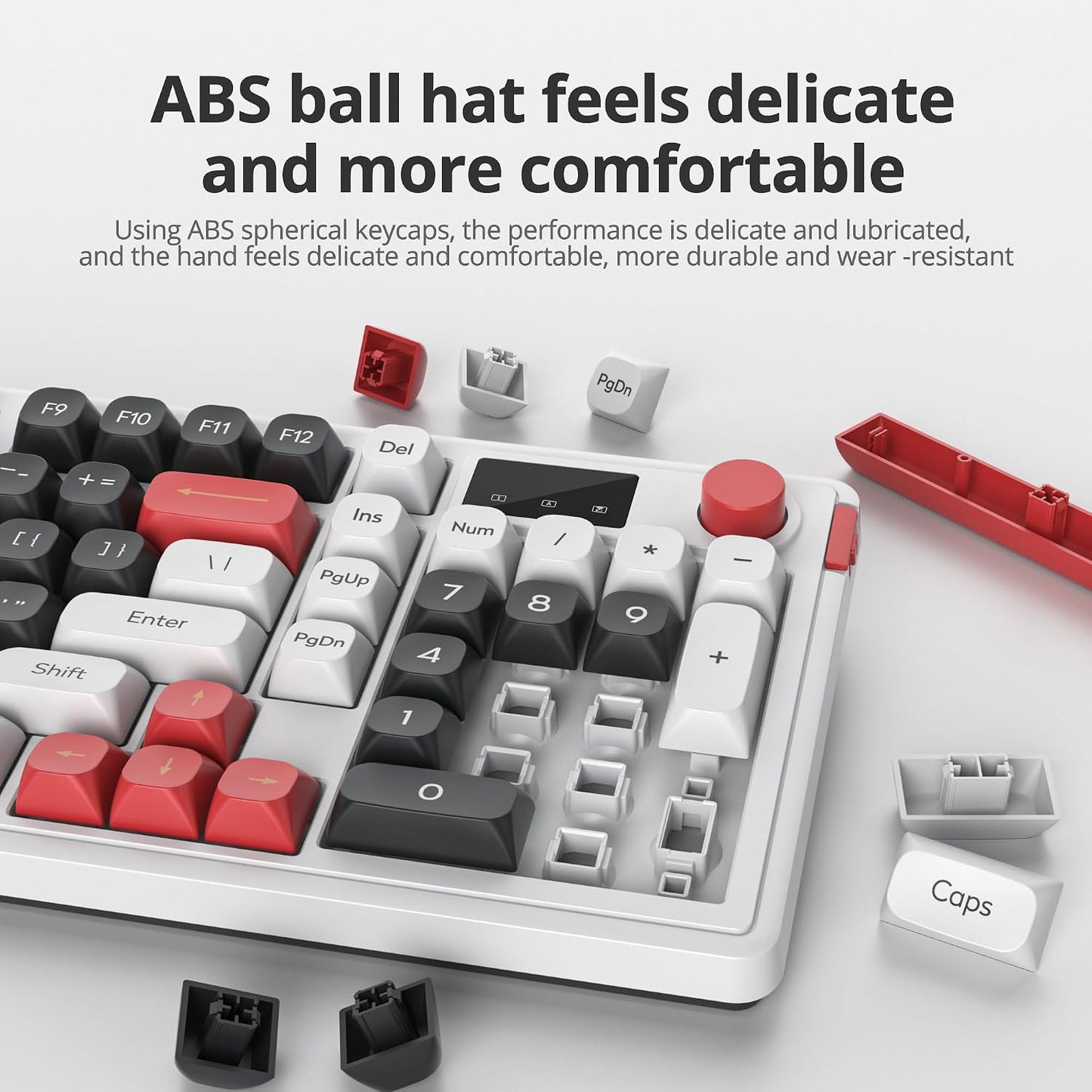 Mosptnspg Wired/Bluetooth/2.4G (98 RGB Mechanical Feel Membrane Wireless Keyboard, Silent ABS Ball Cap Gasket Structure