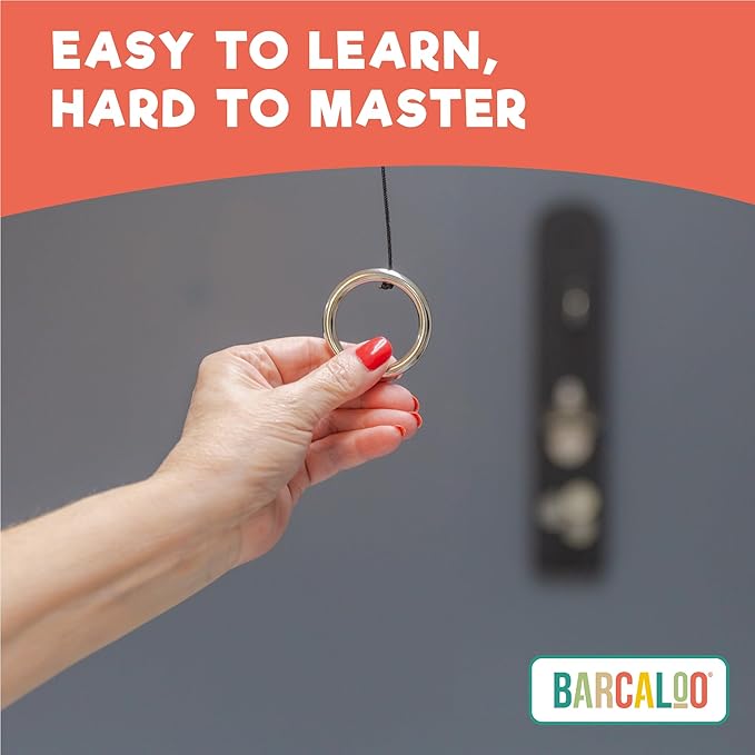 Barcaloo Hook and Ring Game with Bottle Opener and Magnetic Bottle Cap Catch - Adult Ring Toss Game for Both Indoor and Outdoor Use