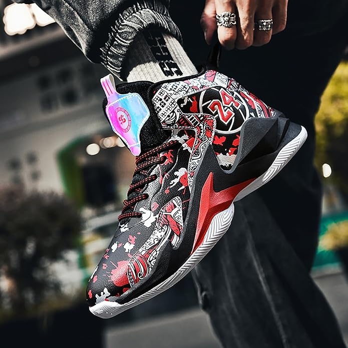 Boys Basketball Shoes Breathable Indoor Athletic Shoes Youth Outdoor Fashion Sneakers Comfortable Basketball Shoes for Girls