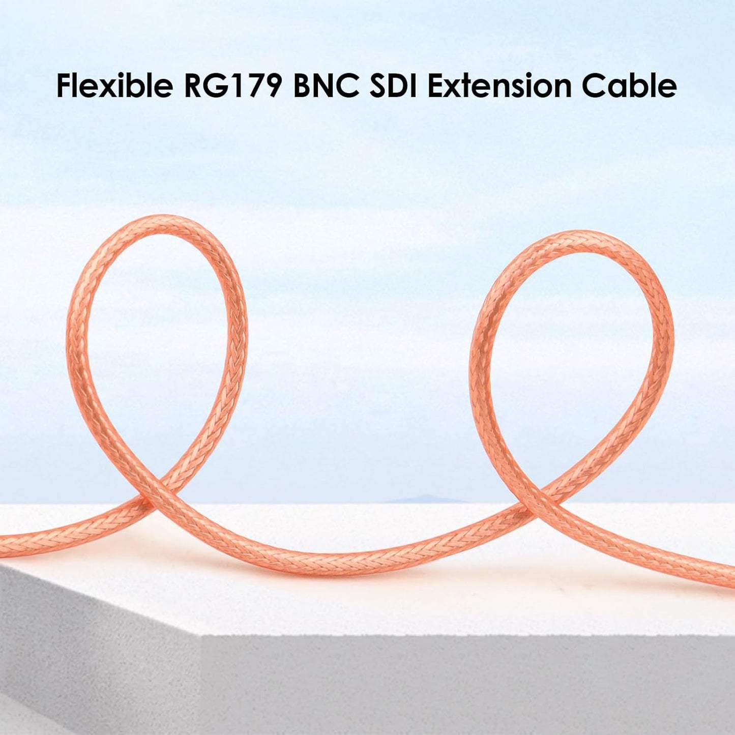 20ft, 3G 75 RG179 4K 1080P 3G-SDI XRDS -RF SDI Cable Flexible HD-SDI Cables, BNC to BNC Video Cable Ohm Extension Cable