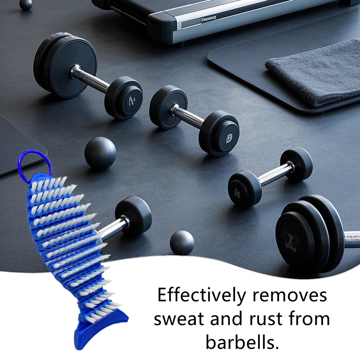 Barbell Brush Professional Barbell Cleaning Brush Barbell Care Kit Barbell Nylon Brush for Strength Training Bars, Barbell,Exercise Equipment Cleaning Supplies(Blue)