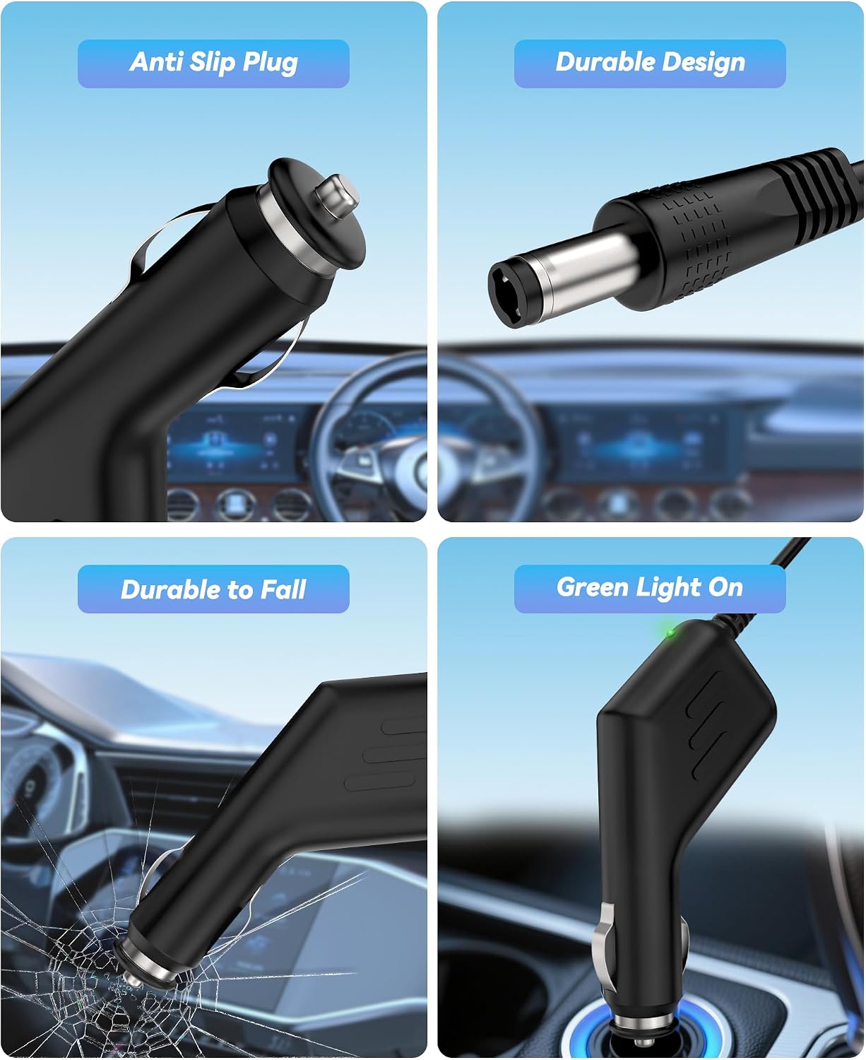 Beudsa ChargN Car Power Adapter Compatible with Grey WINPLUS Lithium Car Jump Starter Portable Power Bank