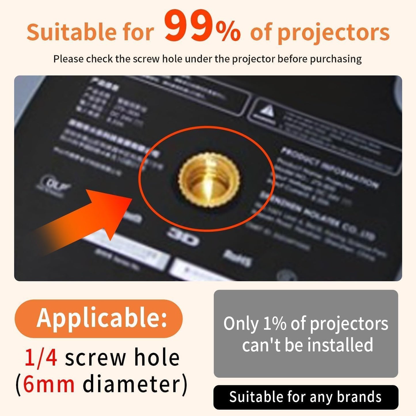 My Diemlife 20 cm, 99% My DIMELIFE Bed Sofa Projector Stand - Fixed Length Angle Adjustble Projector Mount, Invisible
