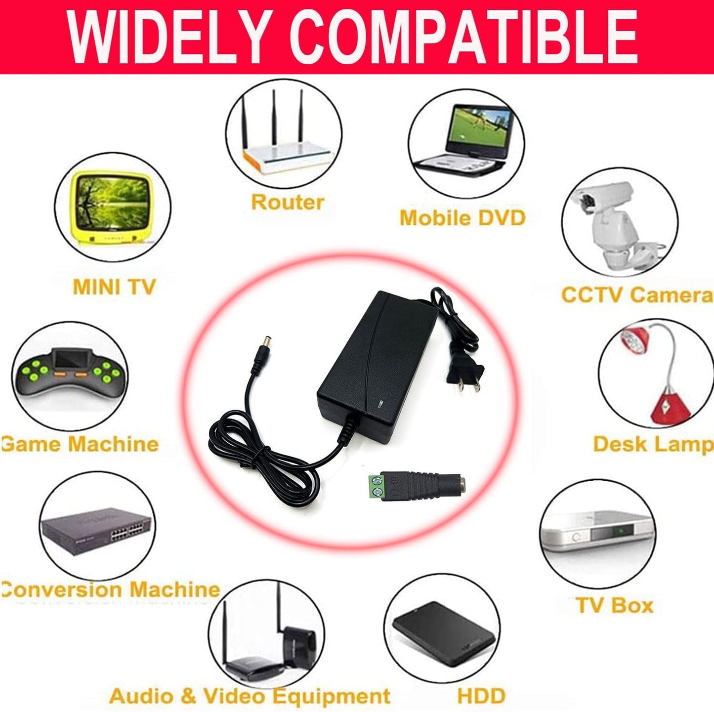 HAASHADA 24V 100-240V 24V 12A 288 Power Supply, Power Transformers, AC to DC Power Supply LED Adapter, Watt Max