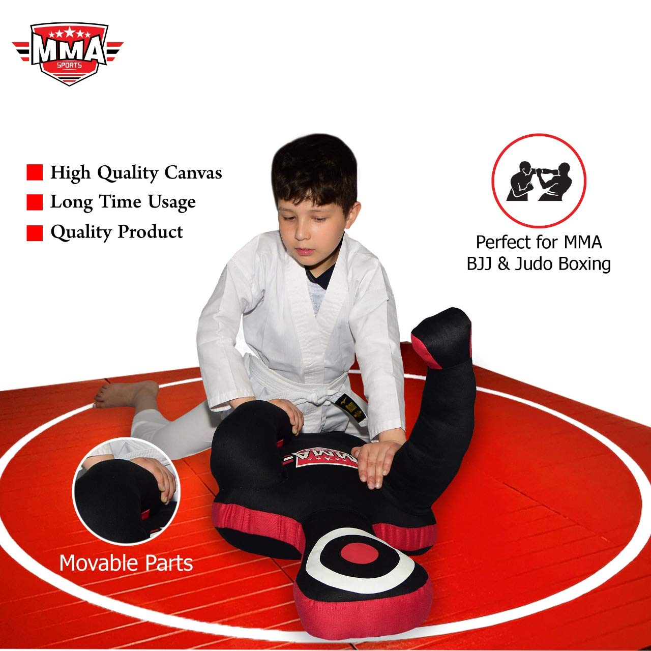MMA Doctor Bane MMA Brazilian Grappling Submission Dummy Wrestling BJJ Judo Karate Punching Bag Standing Position - 4 FEET -UNFILLED