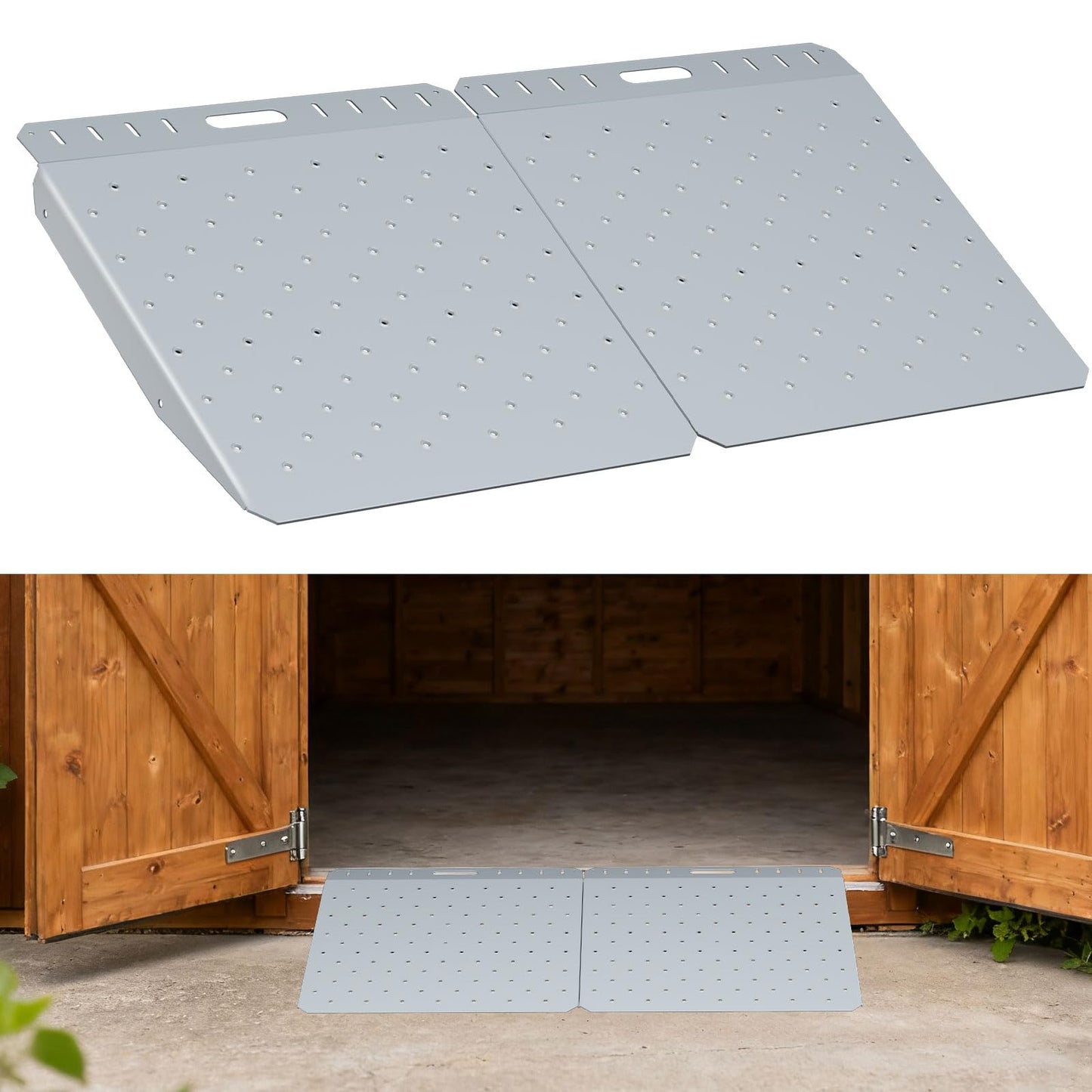PURRPAXZ Heavy Duty Shed Ramps 2 Pack, Shed Ramp for Riding Mower, 1500LBS Capacity, Portable Non-Slip Ramps for Sheds, Lawn Mower, ATV, Motorcycles, Garages, Barns
