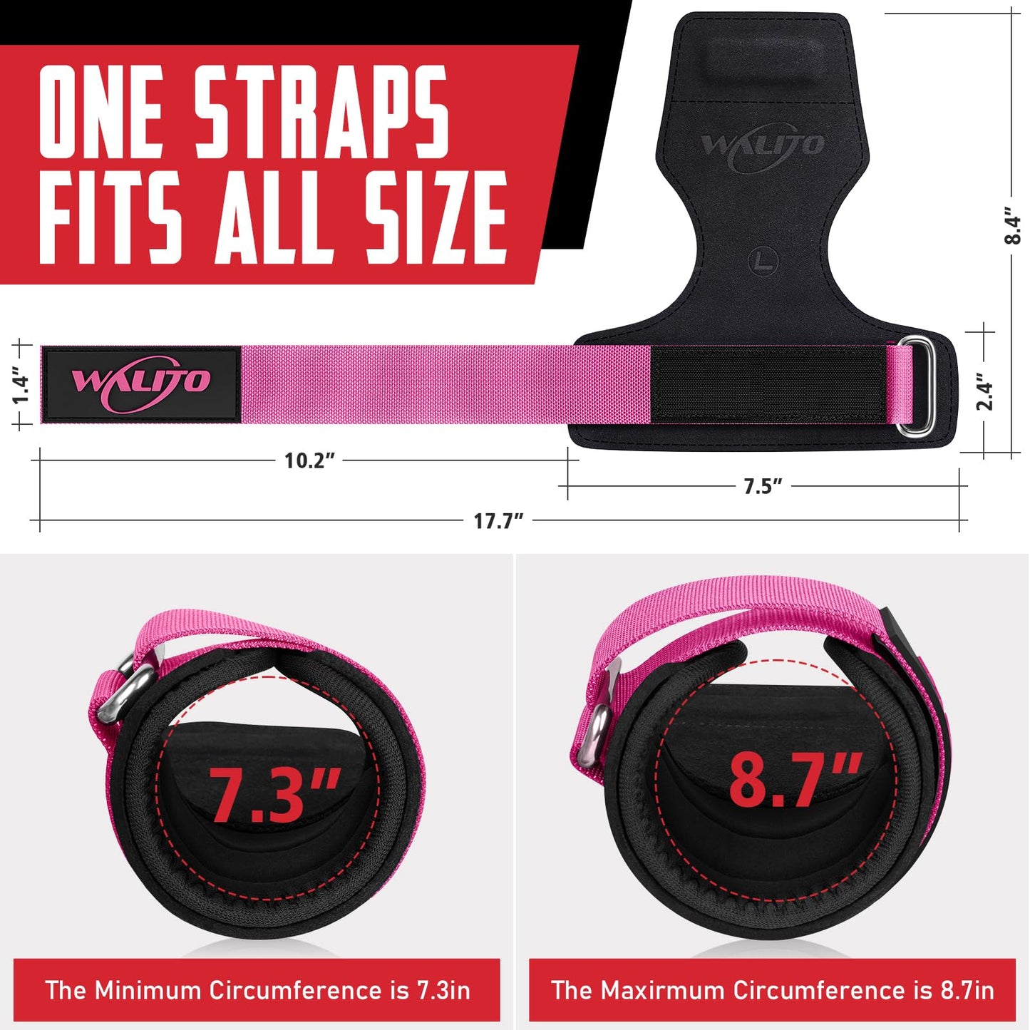 Weight Lifting Wrist Strap，Double Layer Leather Wrist Wraps with Neoprene Padding for Weightlifting & Deadlifts – Adjustable Gym Straps for Men & Women