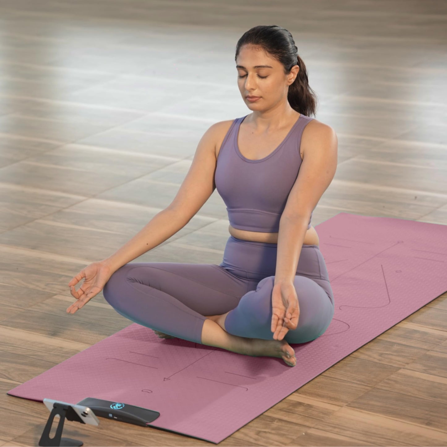 YogiFi Smart Mat Gen3 - Wine Red| AI Powered Yoga Mats For Home Workout | Lightweight Yoga Mats of 6mm | Real Time Tracking Exercise Mats For Men & Women