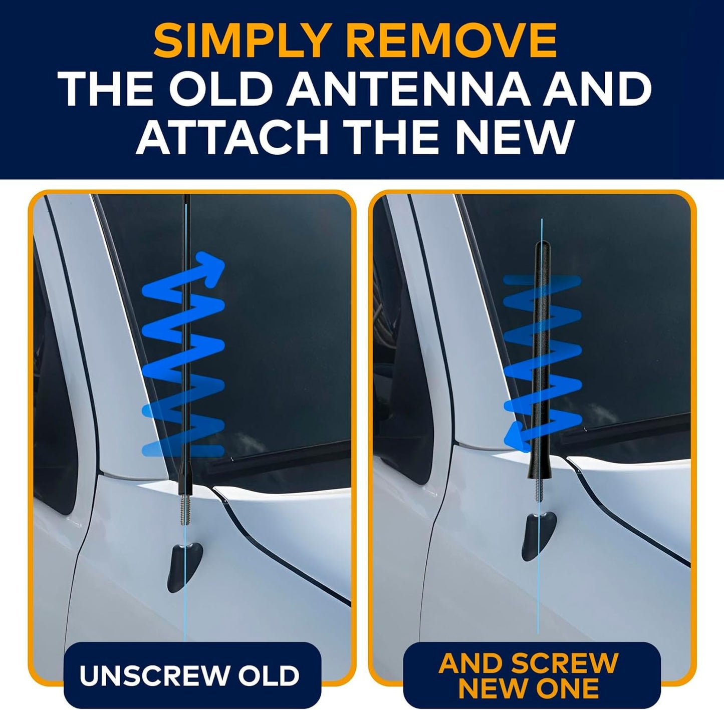 Trunknets Inc 6 3/4" 2005 06 07 08 09 10 11 2012 2013 2014 2015 ANTENNA MAST - FITS : TOYOTA TACOMA
