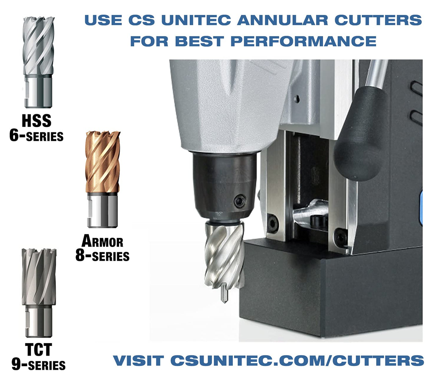CS Unitec | MABasic 400 | Portable Magnetic Drill Press. Dual Speeds, 9.5 Amp, Drill up to 1-5/8" Diameter – Made in Germany