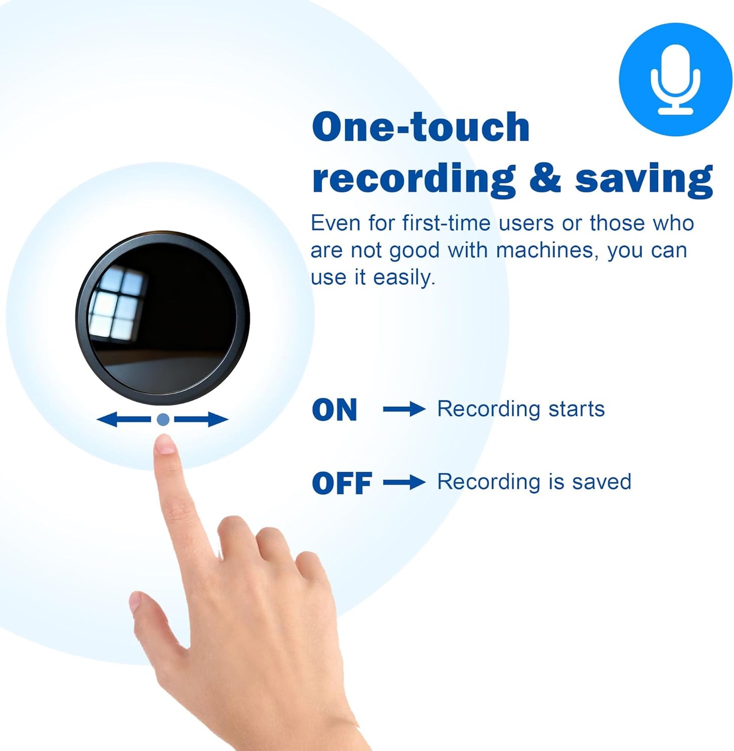 UYYIYY 64GB 300-Hour Voice Recorder | Mini Audio Recorder with Voice Activation Portable Recording Device for Meetings