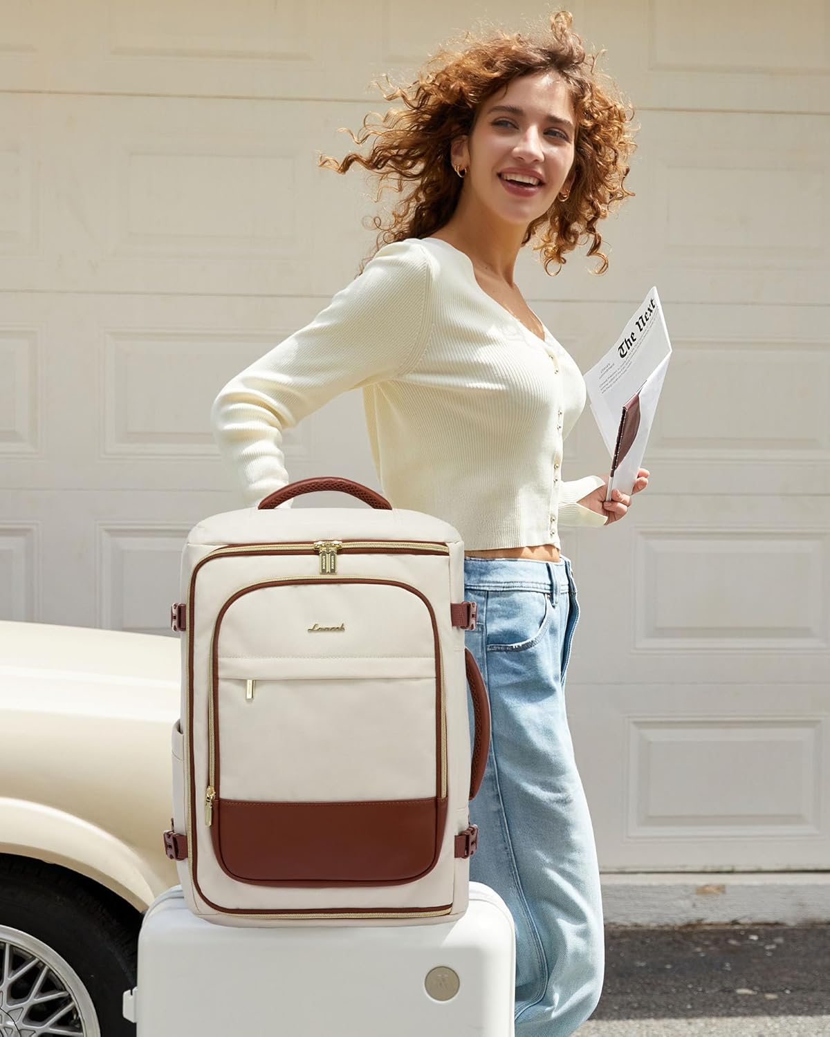 40L Backpack 3 Packing Backpack 17" LOVEVOOK Travel Carry on Flight Approved, Personal Item Bag with Cubes, Travel